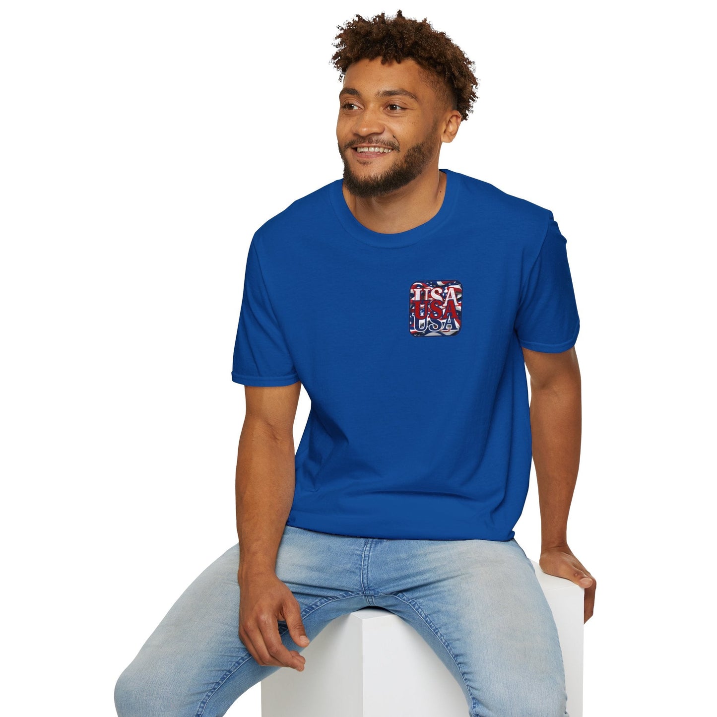 2 - sided RED White and Blue USA Patriot DKcolors Unisex T-Shirt by cypherpunkgear – cypherpunkgear.com | Cypherpunk Merch