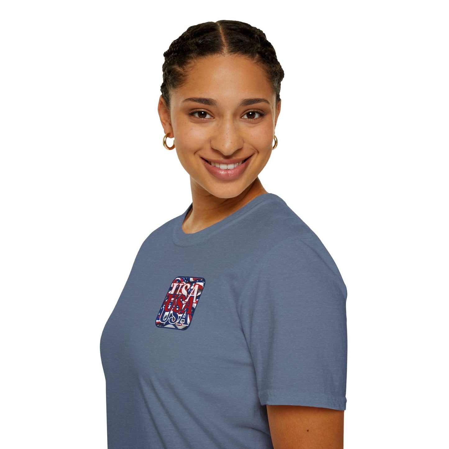 2 - sided RED White and Blue USA Patriot DKcolors Unisex T-Shirt by cypherpunkgear – cypherpunkgear.com | Cypherpunk Merch