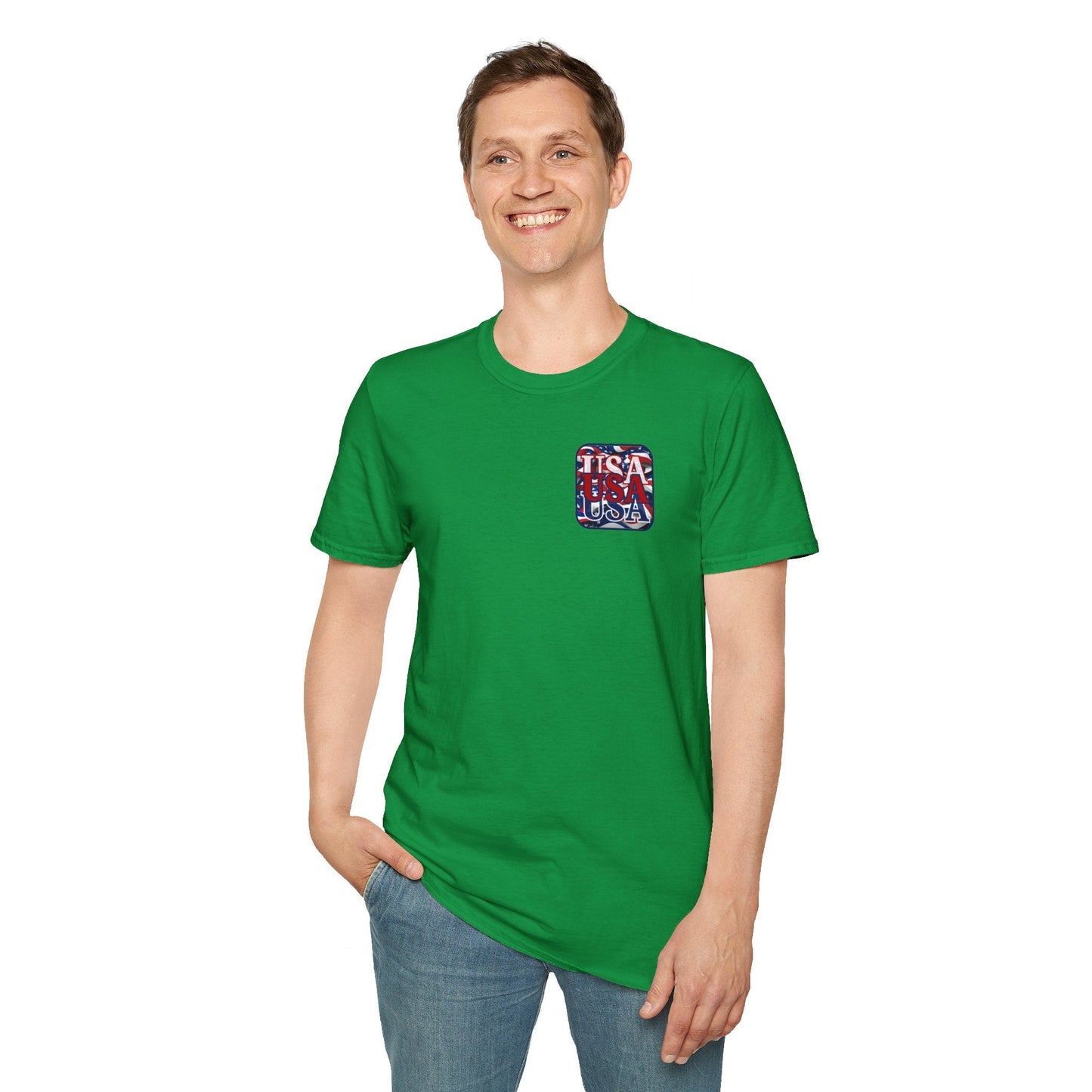 2 - sided RED White and Blue USA Patriot DKcolors Unisex T-Shirt by cypherpunkgear – cypherpunkgear.com | Cypherpunk Merch