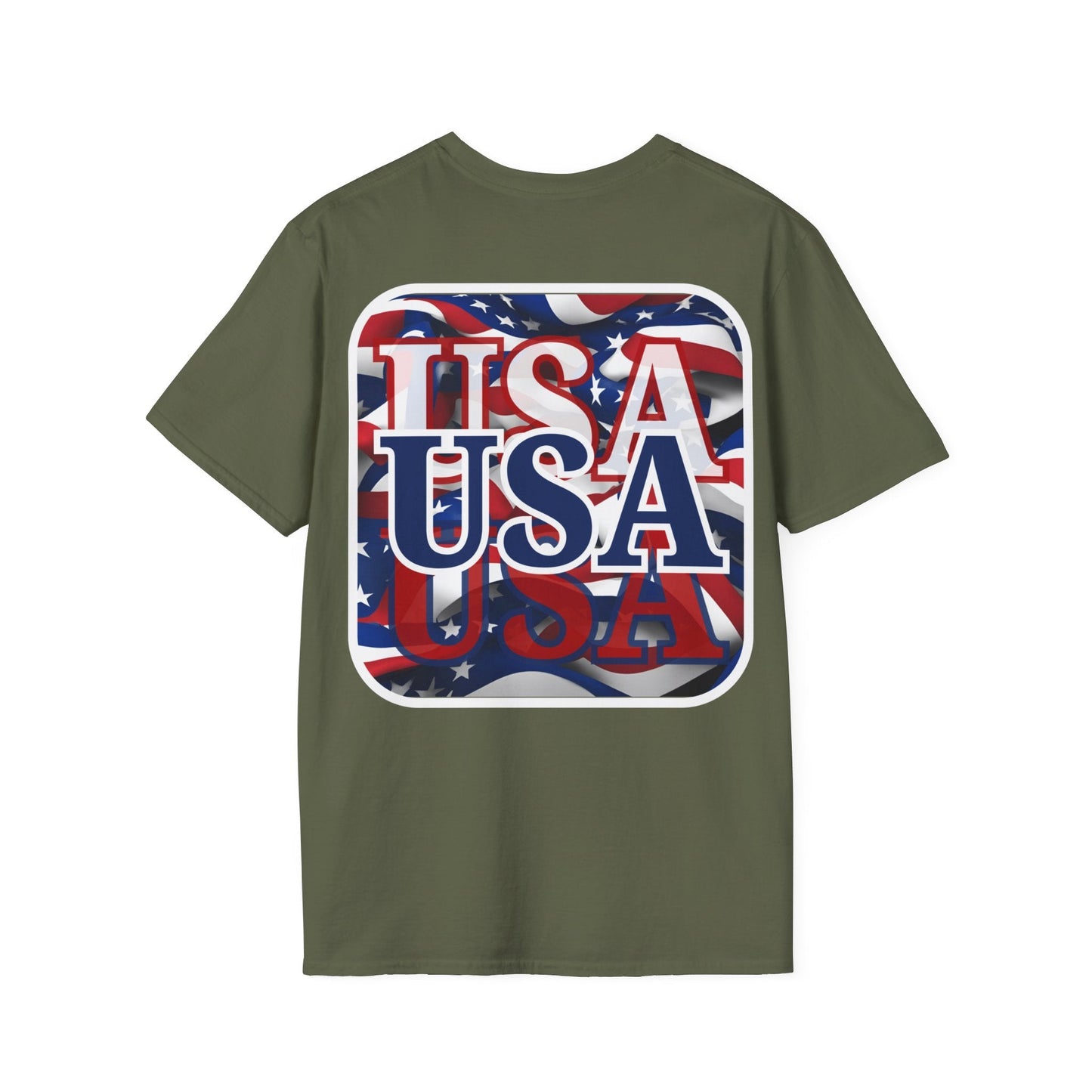 2 - sided Red White and BLUE USA Patriot DKcolors Unisex T-Shirt by cypherpunkgear – cypherpunkgear.com | Cypherpunk Merch