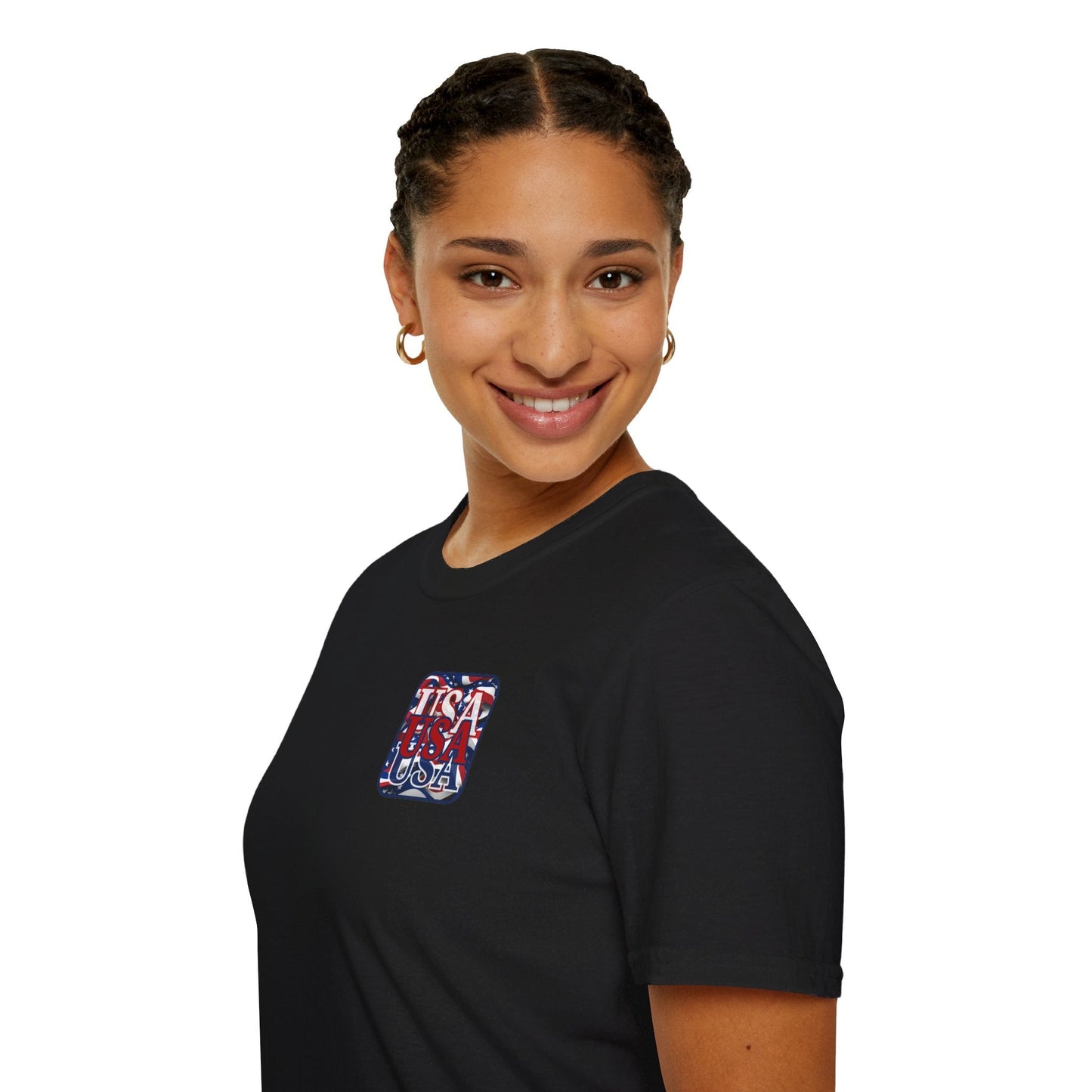 2 - sided RED White and Blue USA Patriot DKcolors Unisex T-Shirt by cypherpunkgear – cypherpunkgear.com | Cypherpunk Merch