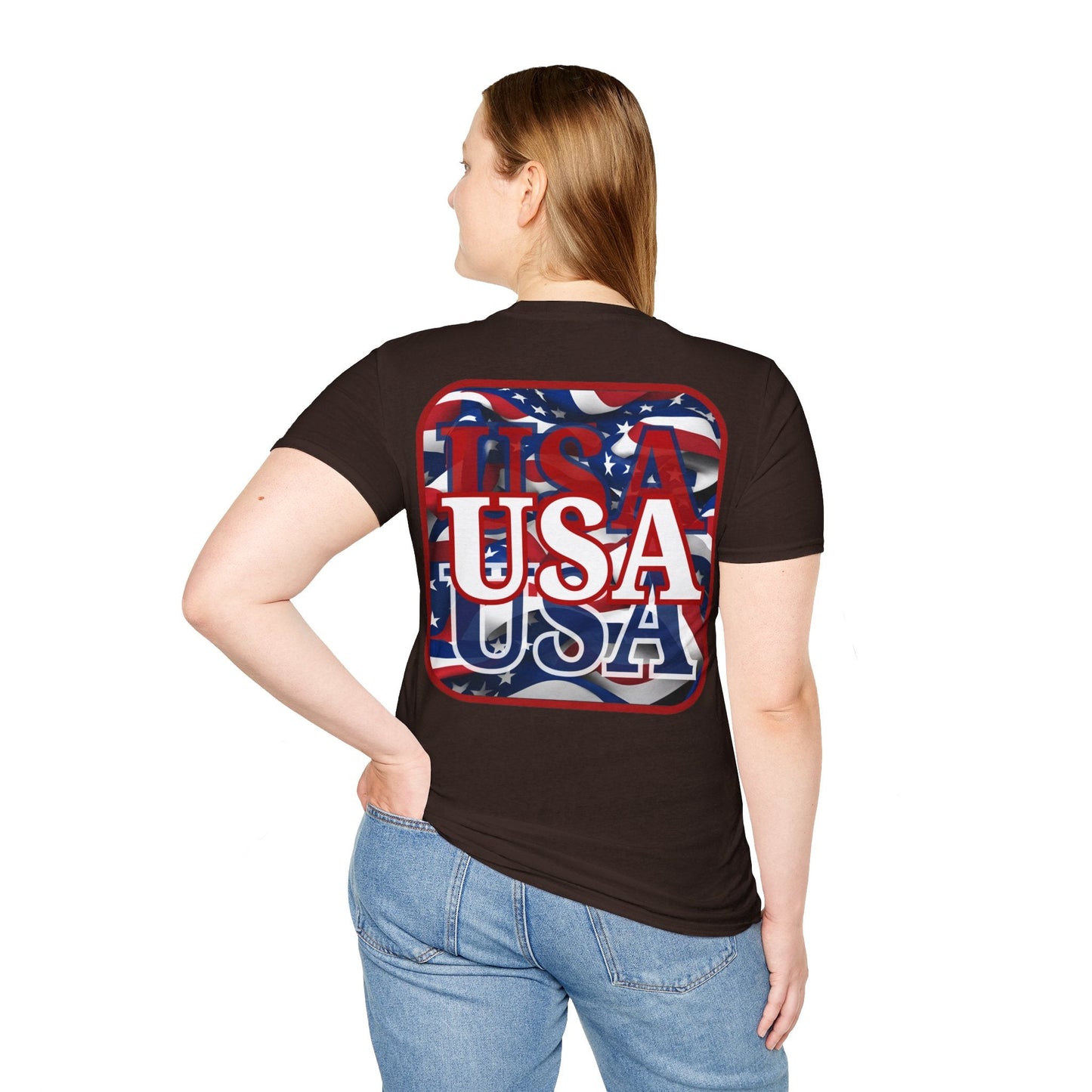 2 - sided Red WHITE and Blue USA Patriot DKcolors Unisex T-Shirt by cypherpunkgear – cypherpunkgear.com | Cypherpunk Merch