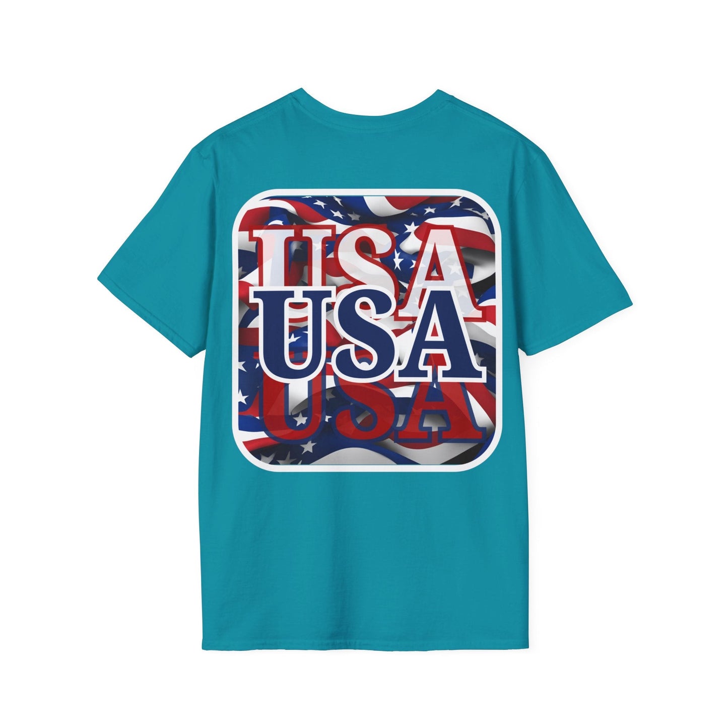 2 - sided Red White and BLUE USA Patriot DKcolors Unisex T-Shirt by cypherpunkgear – cypherpunkgear.com | Cypherpunk Merch