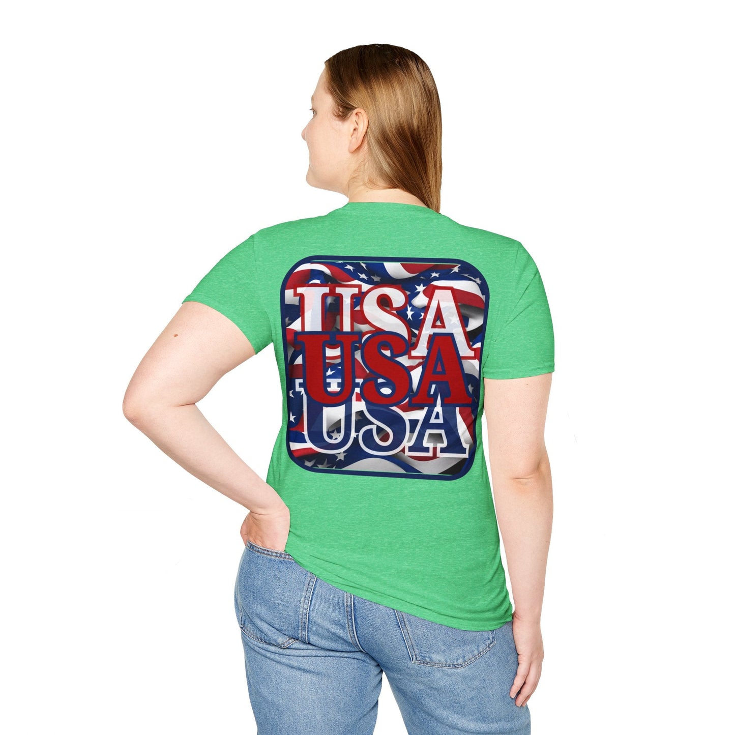 2 - sided RED White and Blue USA Patriot DKcolors Unisex T-Shirt by cypherpunkgear – cypherpunkgear.com | Cypherpunk Merch