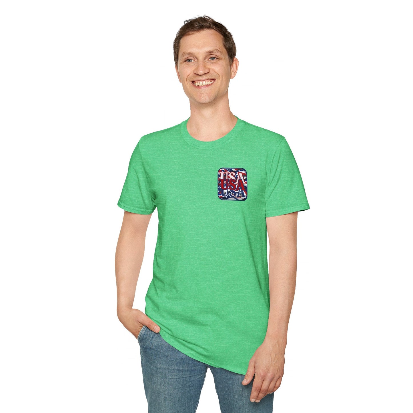 2 - sided RED White and Blue USA Patriot DKcolors Unisex T-Shirt by cypherpunkgear – cypherpunkgear.com | Cypherpunk Merch
