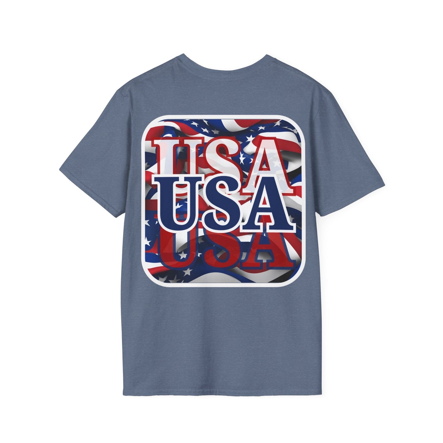 2 - sided Red White and BLUE USA Patriot DKcolors Unisex T-Shirt by cypherpunkgear – cypherpunkgear.com | Cypherpunk Merch