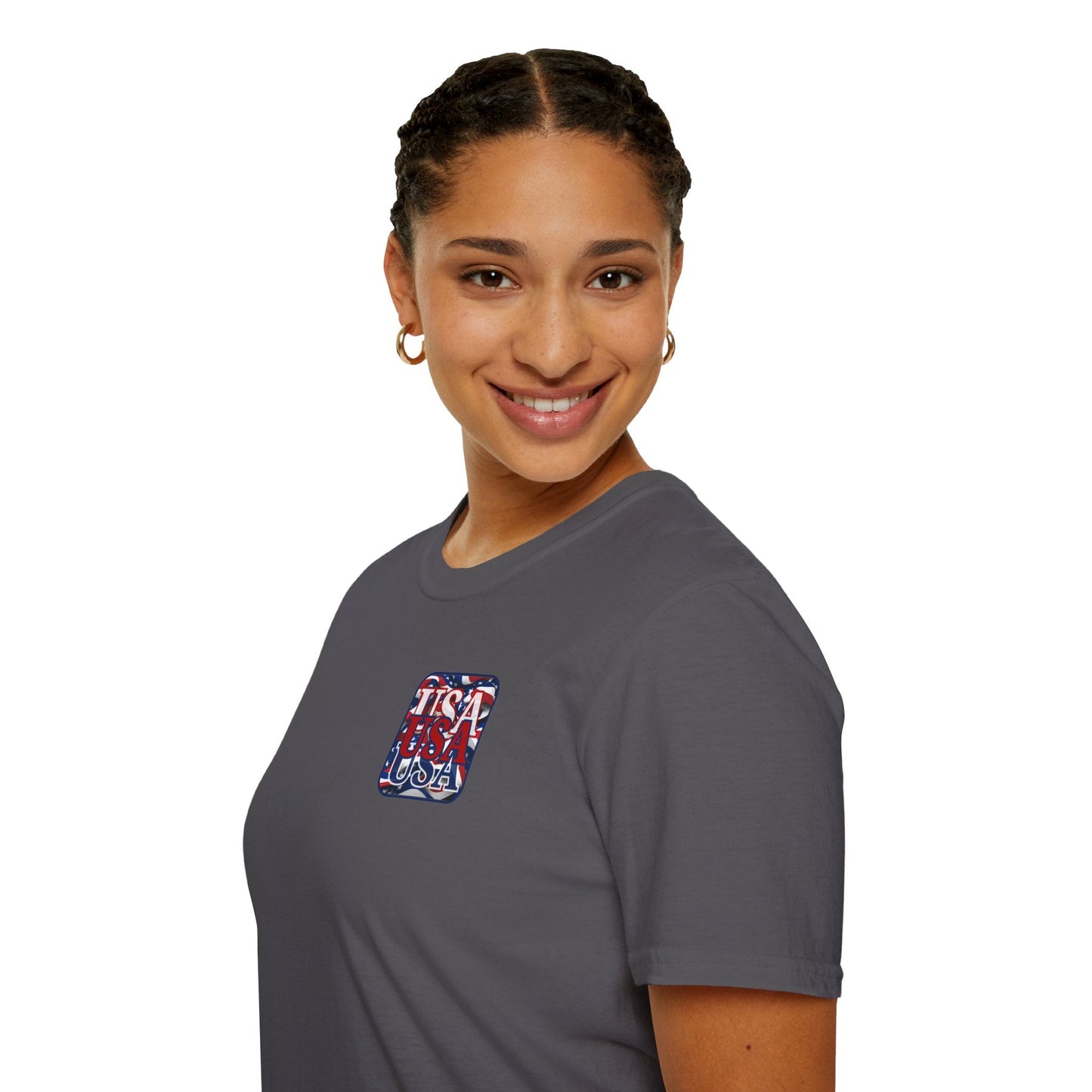2 - sided RED White and Blue USA Patriot DKcolors Unisex T-Shirt by cypherpunkgear – cypherpunkgear.com | Cypherpunk Merch