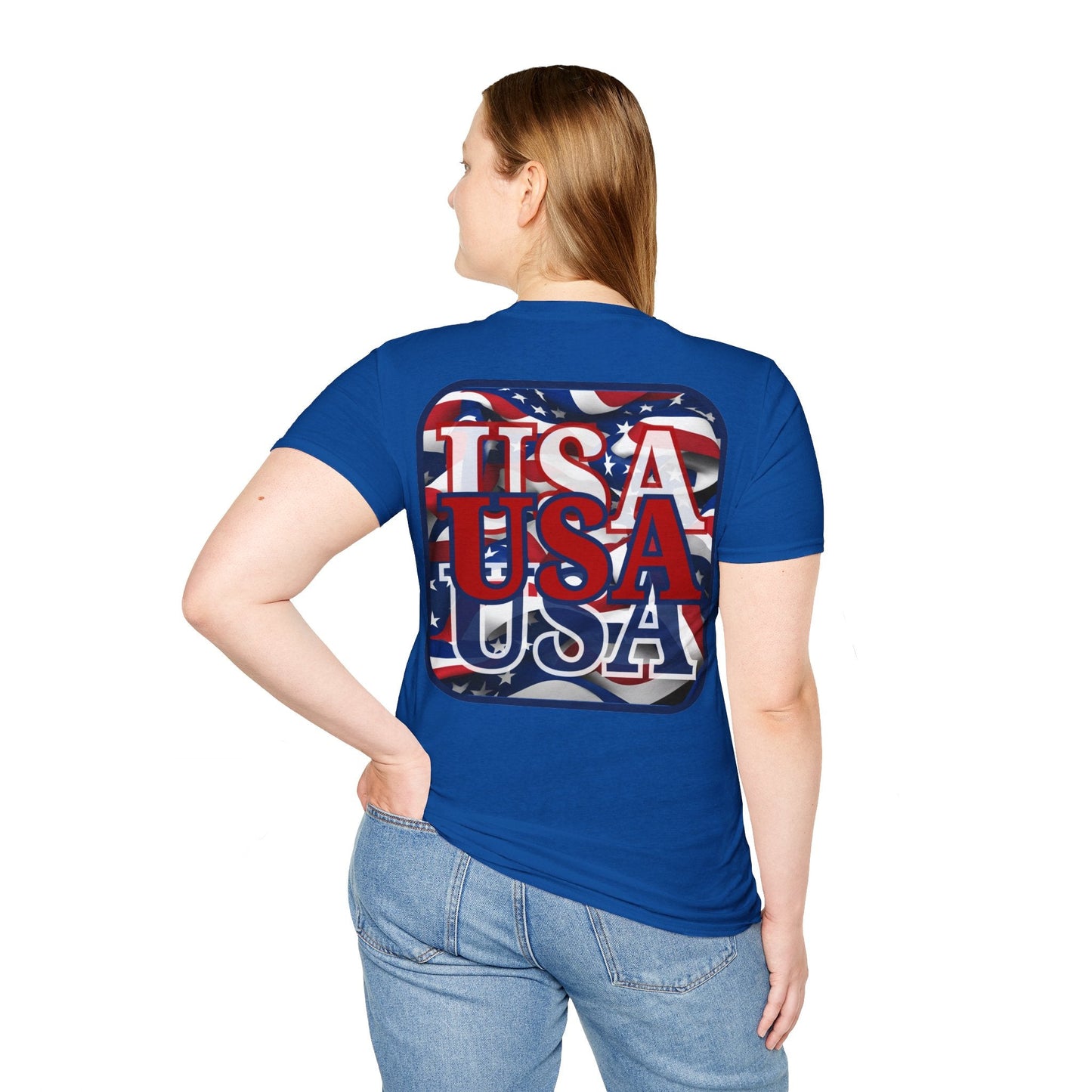 2 - sided RED White and Blue USA Patriot DKcolors Unisex T-Shirt by cypherpunkgear – cypherpunkgear.com | Cypherpunk Merch