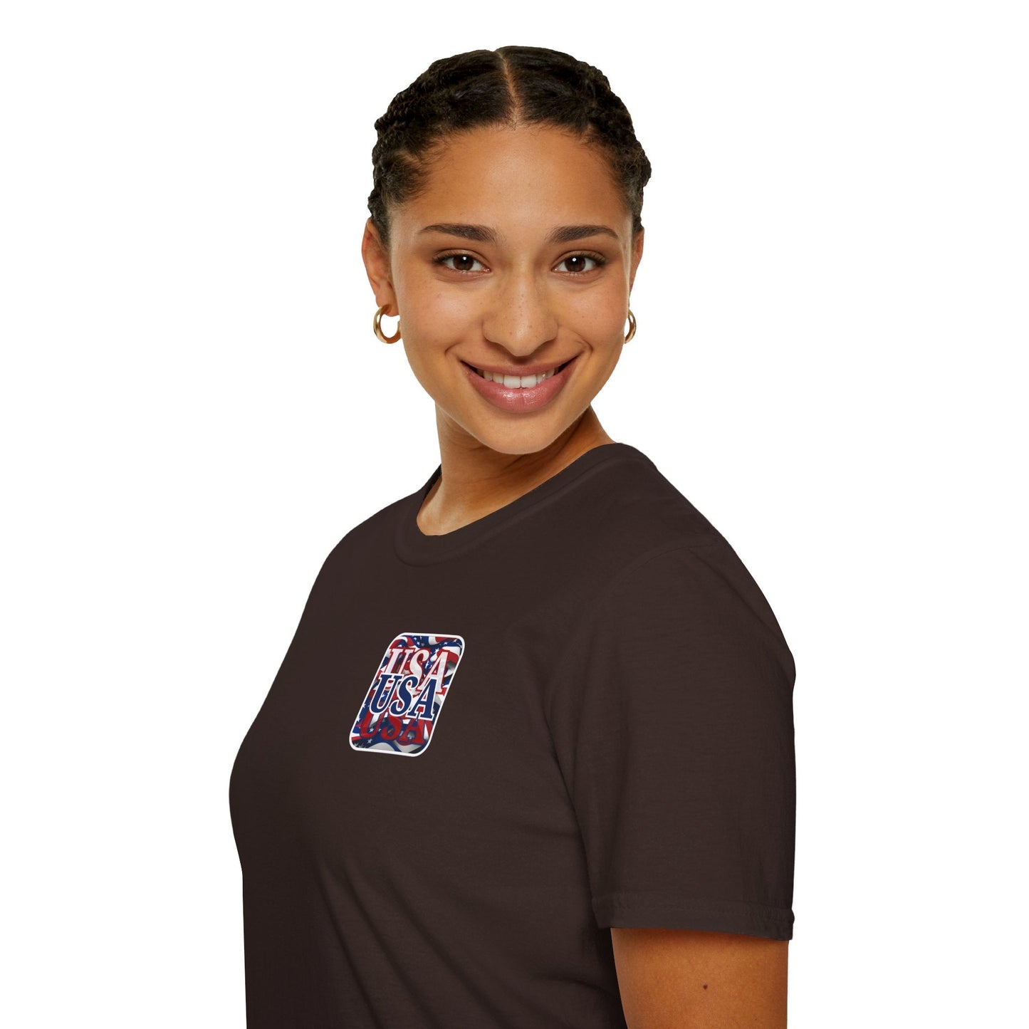 2 - sided Red White and BLUE USA Patriot DKcolors Unisex T-Shirt by cypherpunkgear – cypherpunkgear.com | Cypherpunk Merch
