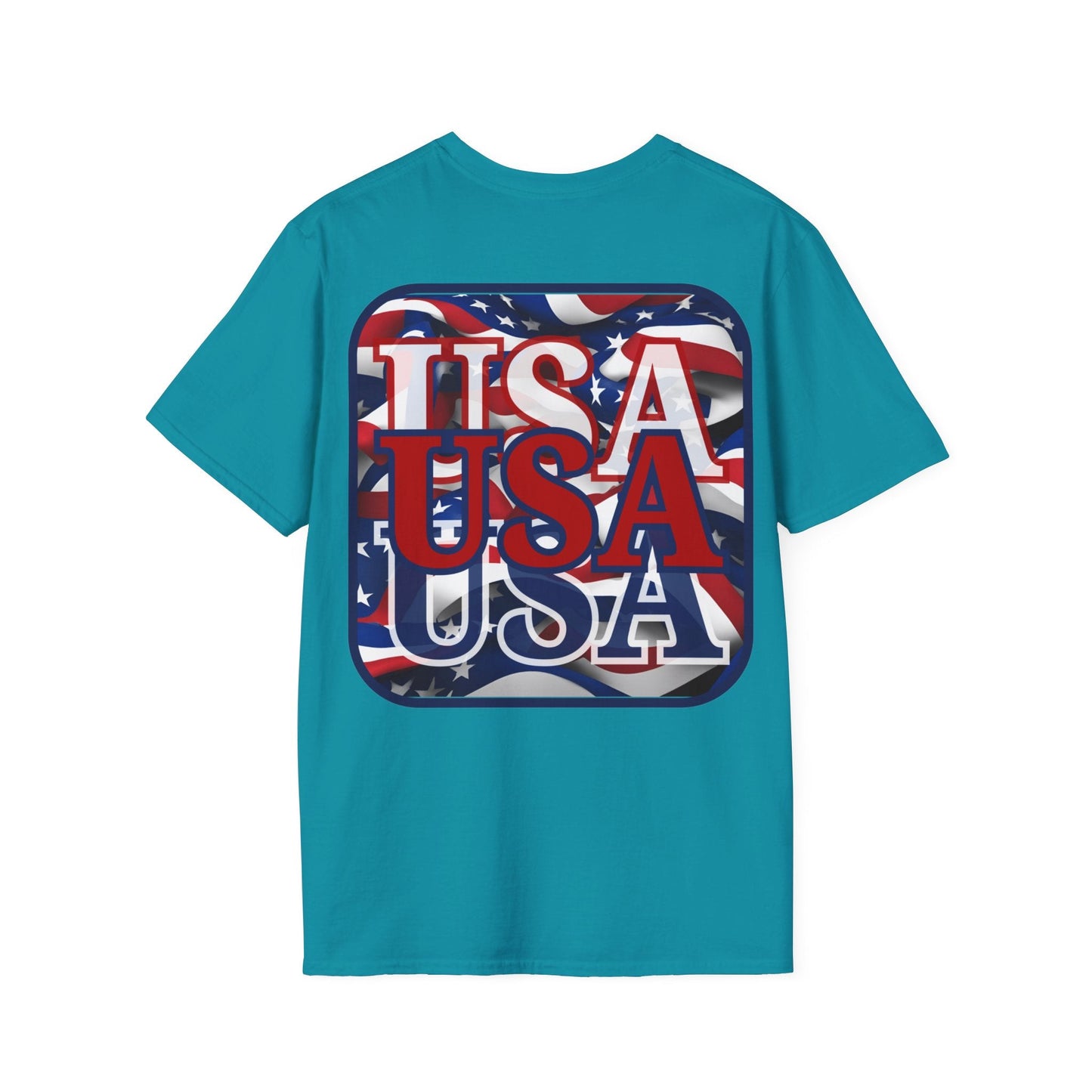 2 - sided RED White and Blue USA Patriot DKcolors Unisex T-Shirt by cypherpunkgear – cypherpunkgear.com | Cypherpunk Merch