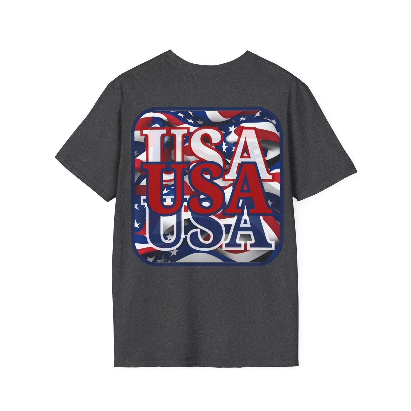 2 - sided RED White and Blue USA Patriot DKcolors Unisex T-Shirt by cypherpunkgear – cypherpunkgear.com | Cypherpunk Merch