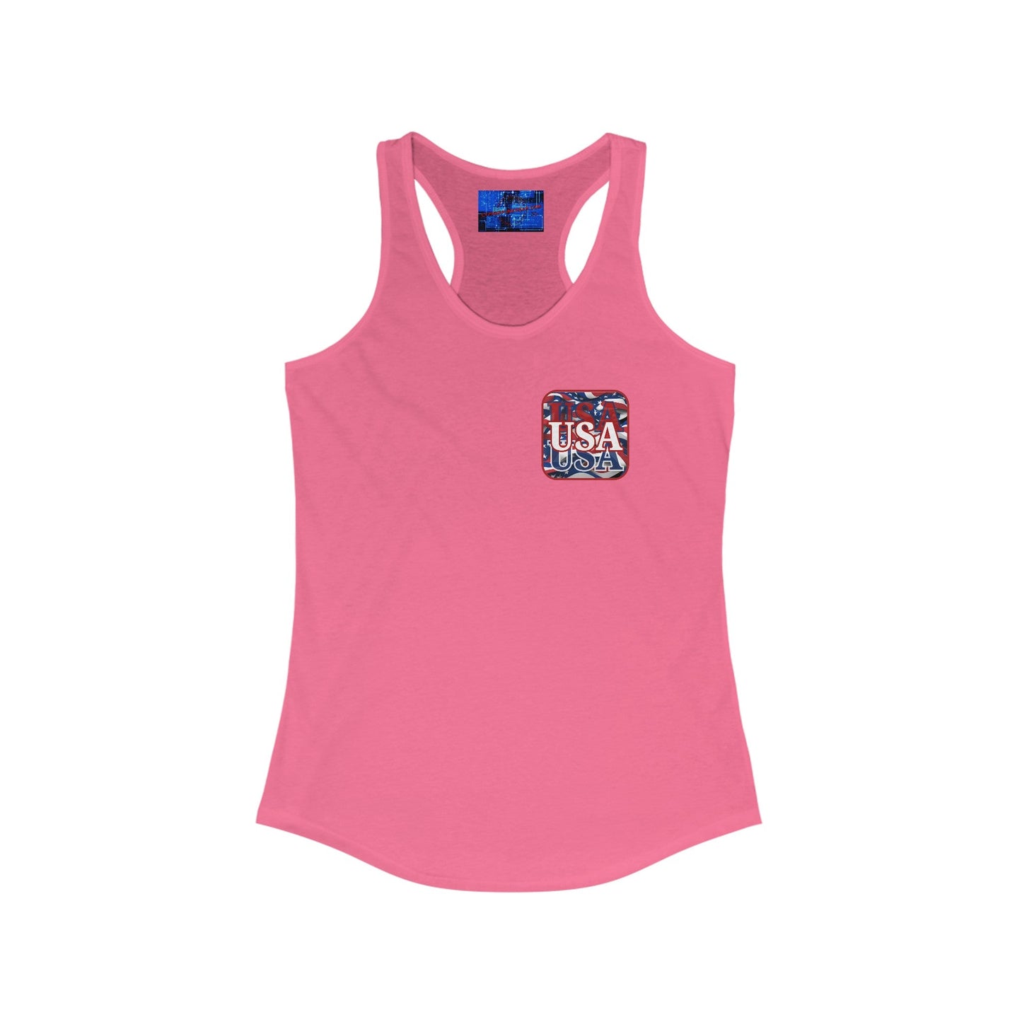 2 - sided Red WHITE and Blue USA Patriot Women's Racerback Tank Top by cypherpunkgear – cypherpunkgear.com | Cypherpunk Merch