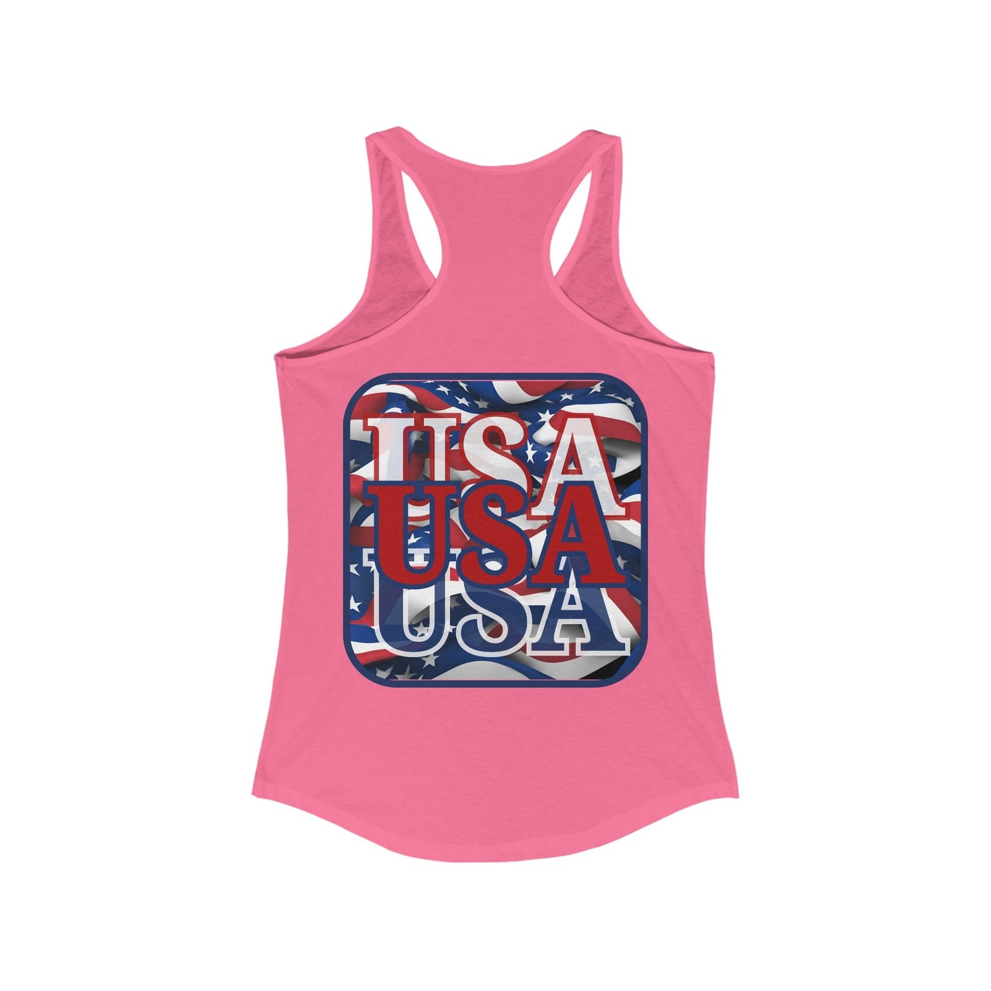 2 - sided RED White and Blue USA Patriot Women's Racerback Tank Top by cypherpunkgear – cypherpunkgear.com | Cypherpunk Merch