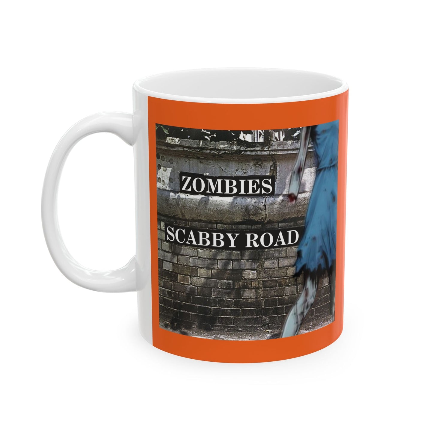 2 - sided Scabby Road Orange Mug by cypherpunkgear – cypherpunkgear.com | Cypherpunk Merch