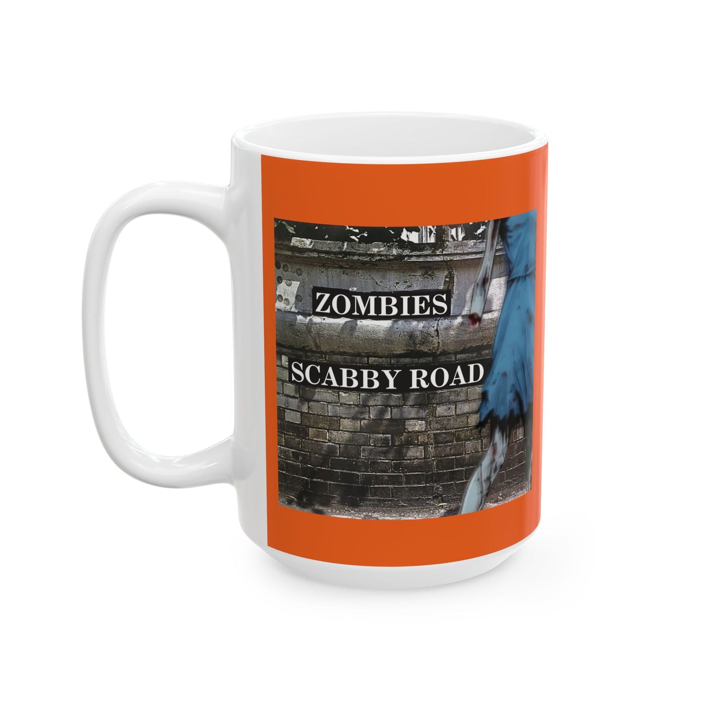 2 - sided Scabby Road Orange Mug by cypherpunkgear – cypherpunkgear.com | Cypherpunk Merch