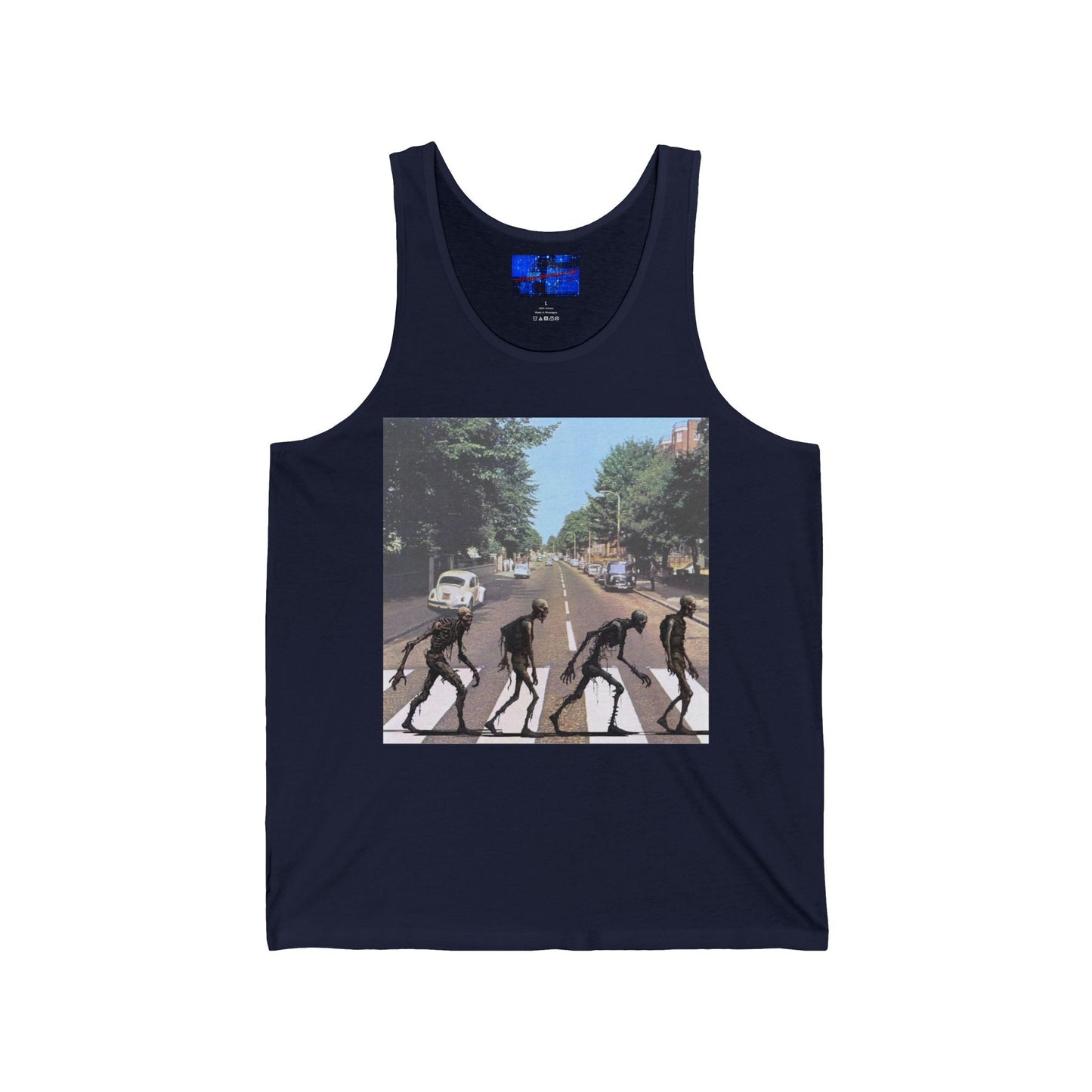 2 - sided Scabby Road Unisex Jersey Tank Top by cypherpunkgear – cypherpunkgear.com | Cypherpunk Merch