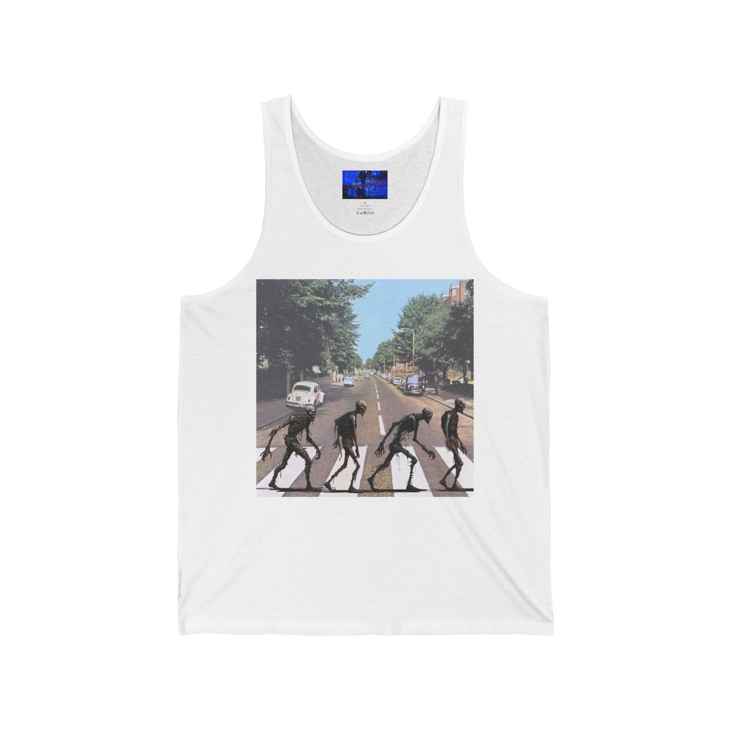 2 - sided Scabby Road Unisex Jersey Tank Top by cypherpunkgear – cypherpunkgear.com | Cypherpunk Merch