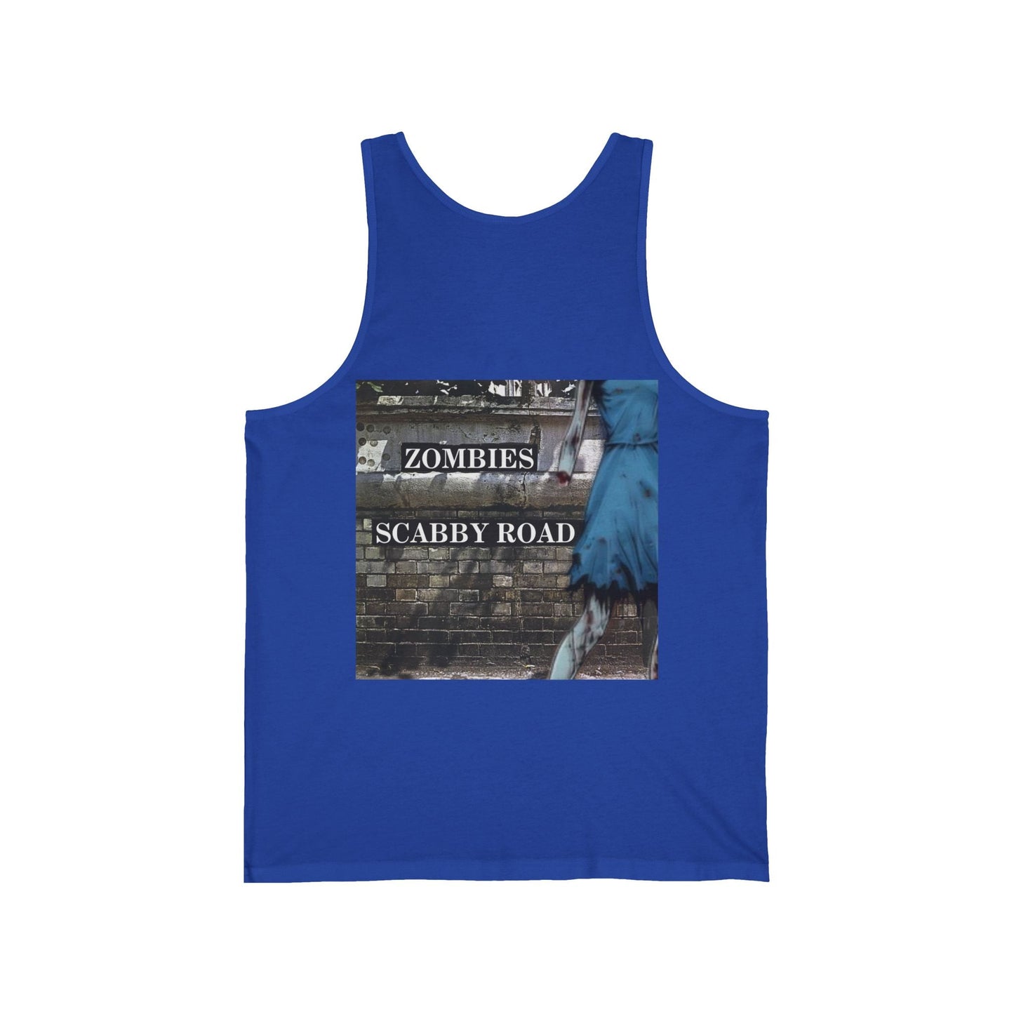 2 - sided Scabby Road Unisex Jersey Tank Top by cypherpunkgear – cypherpunkgear.com | Cypherpunk Merch