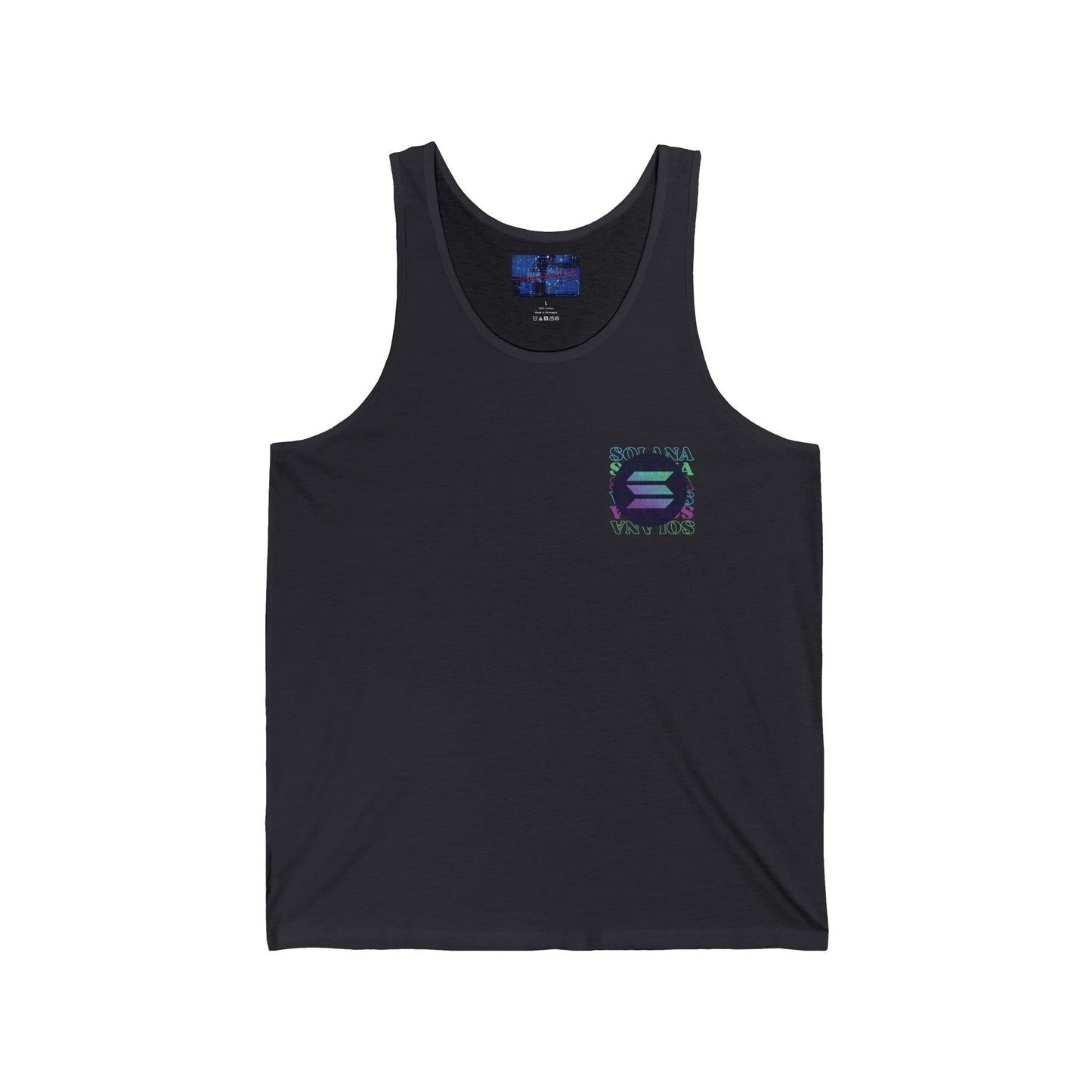 2 - sided Solana Unisex Jersey Tank Top by cypherpunkgear – cypherpunkgear.com | Cypherpunk Merch