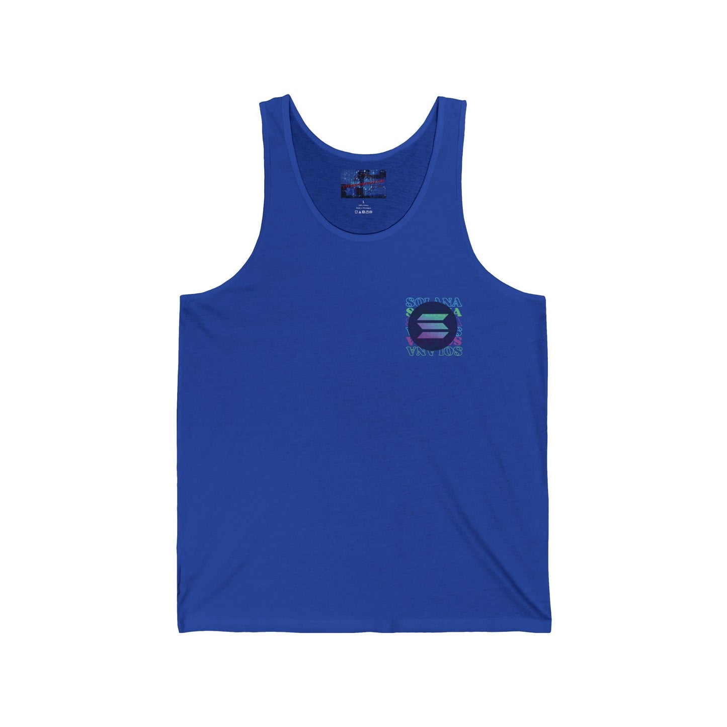 2 - sided Solana Unisex Jersey Tank Top by cypherpunkgear – cypherpunkgear.com | Cypherpunk Merch