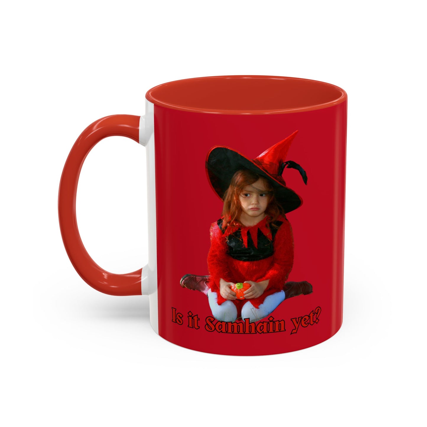 Is it Samhain yet? Red Accent Mug by CreepyCrafts.boo