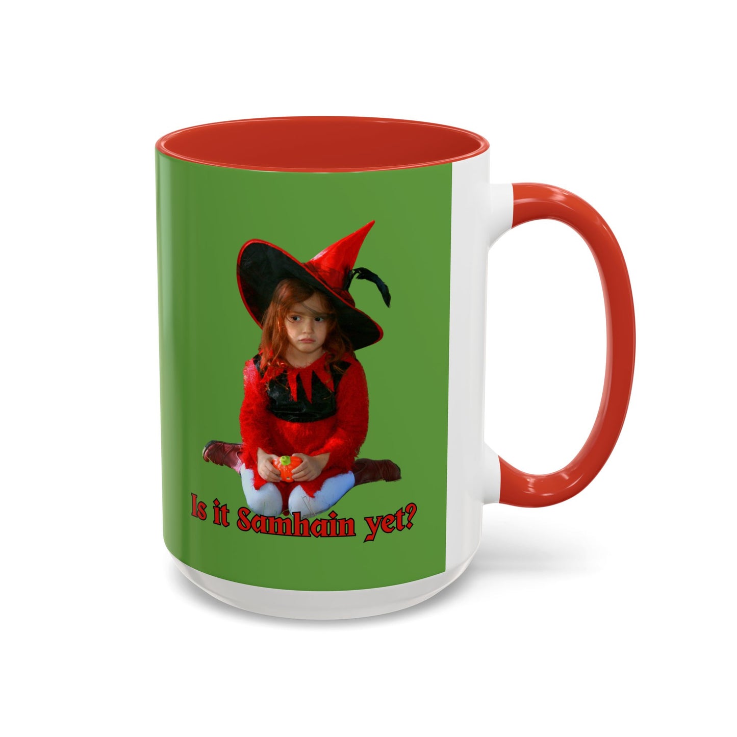 Is it Samhain yet? Green Accent Mug by CreepyCrafts.boo
