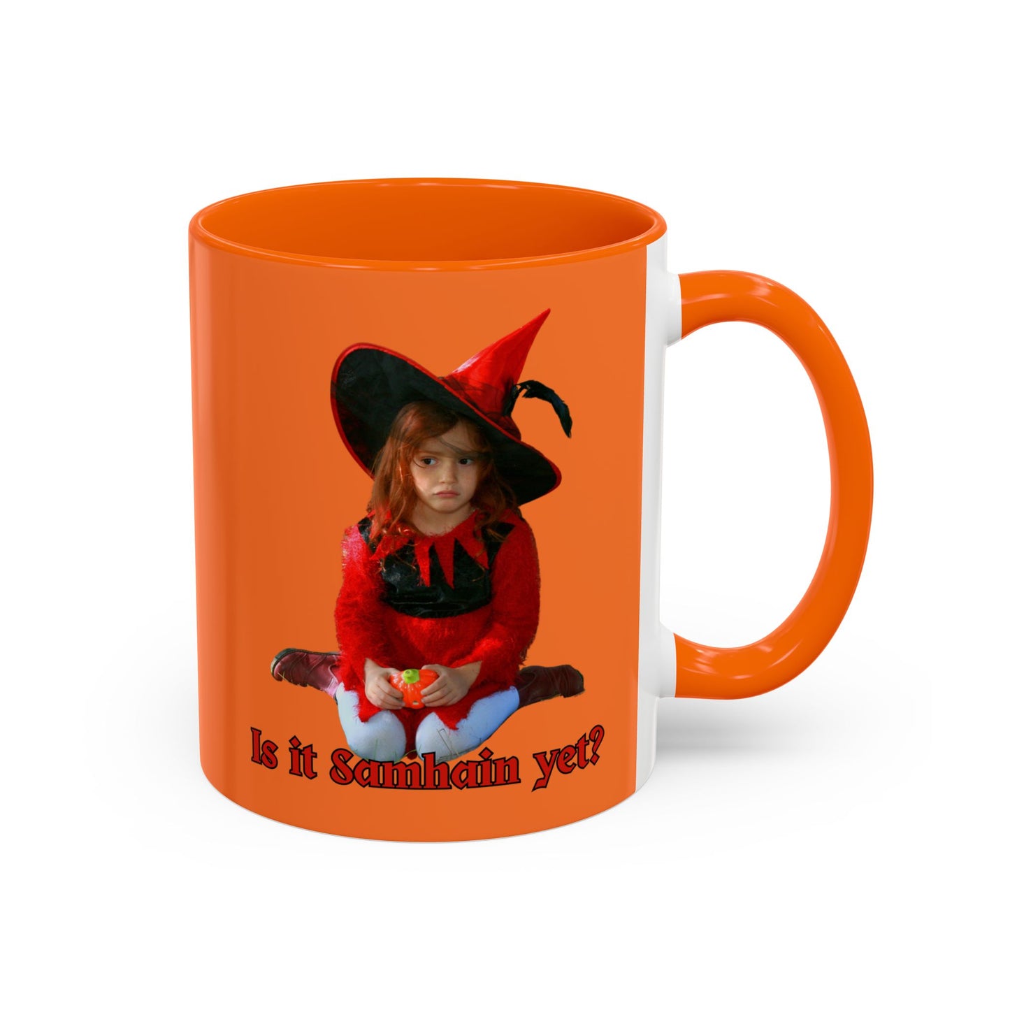 Is it Samhain yet? Orange Accent Mug by CreepyCrafts.boo