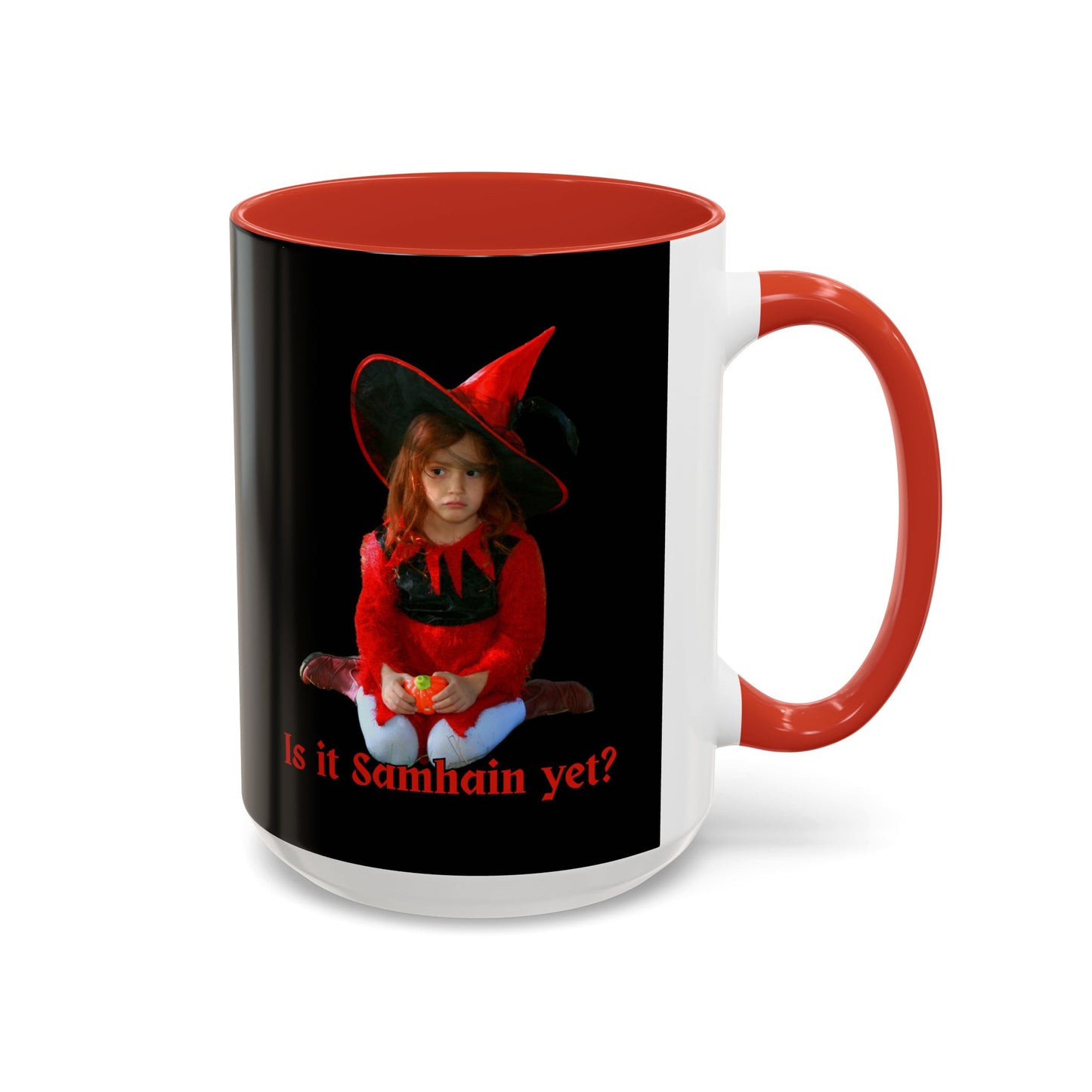 Is it Samhain yet? Black Accent Mug by CreepyCrafts.boo