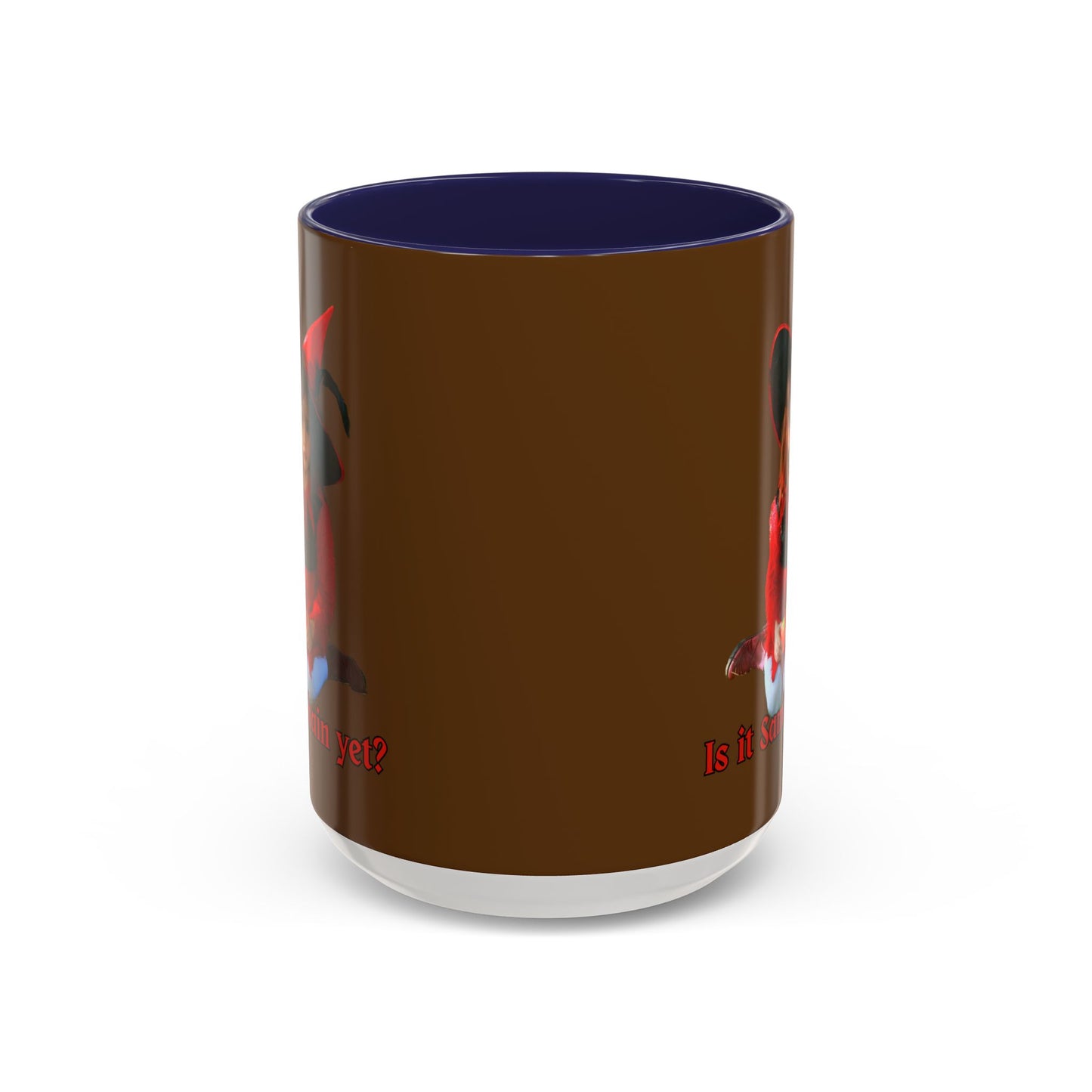 Is it Samhain yet? Brown Accent Mug by CreepyCrafts.boo