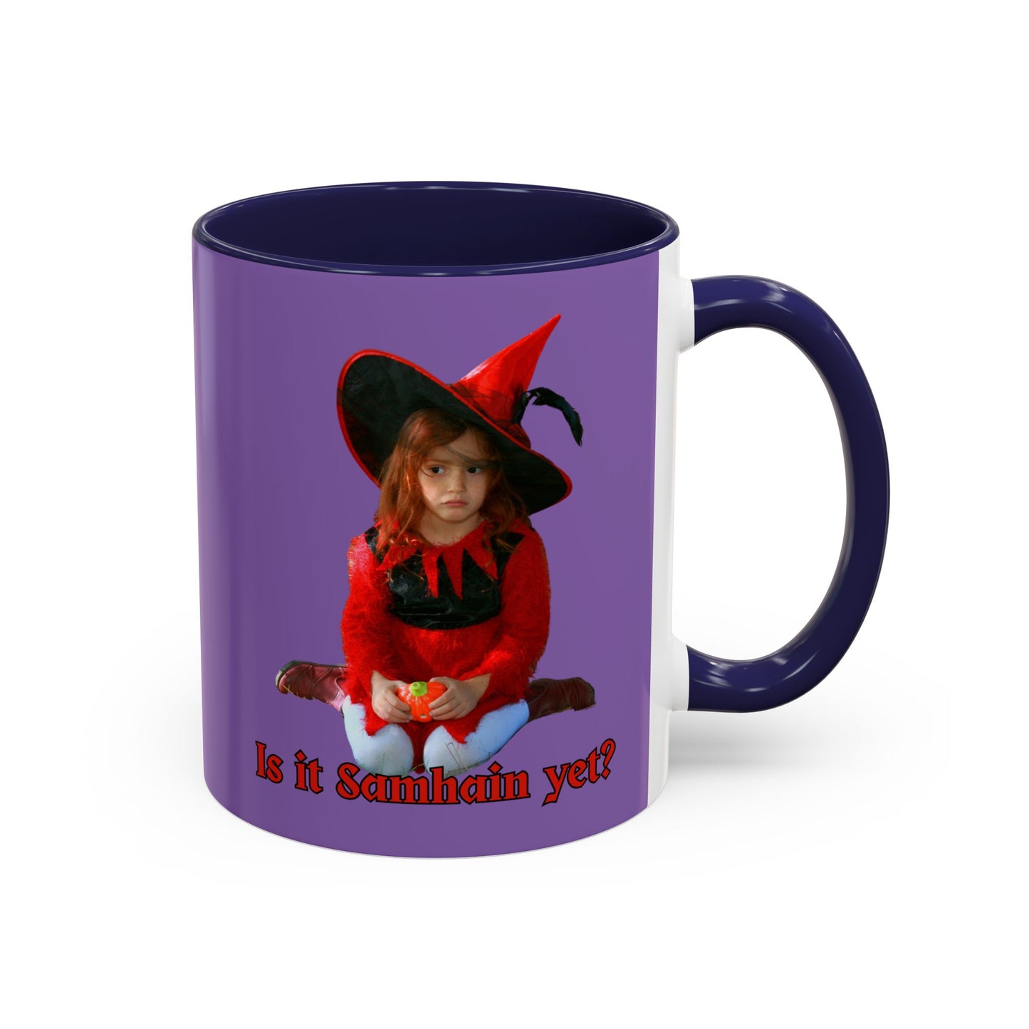 Is it Samhain yet? Light Purple Accent Mug by CreepyCrafts.boo