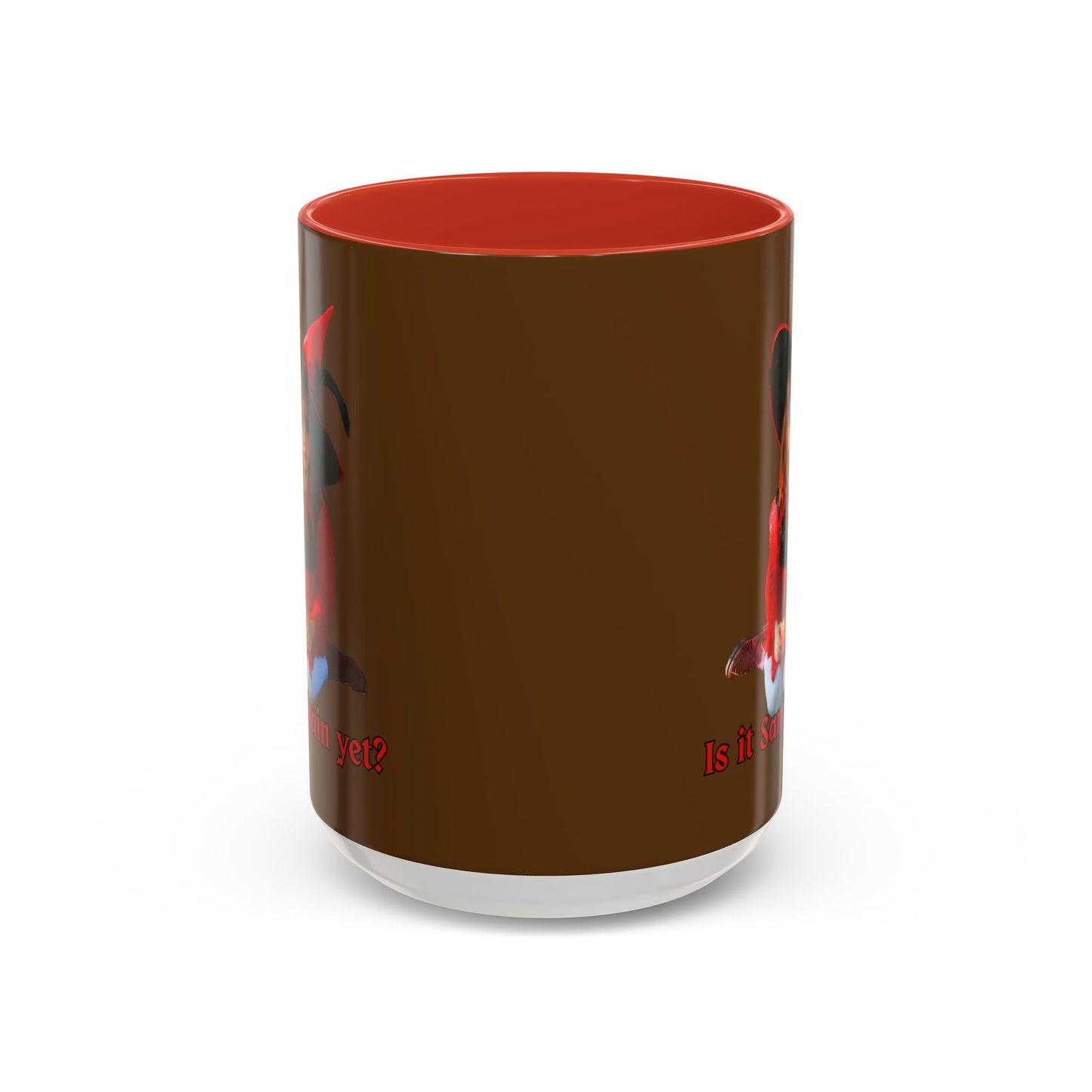 Is it Samhain yet? Brown Accent Mug by CreepyCrafts.boo