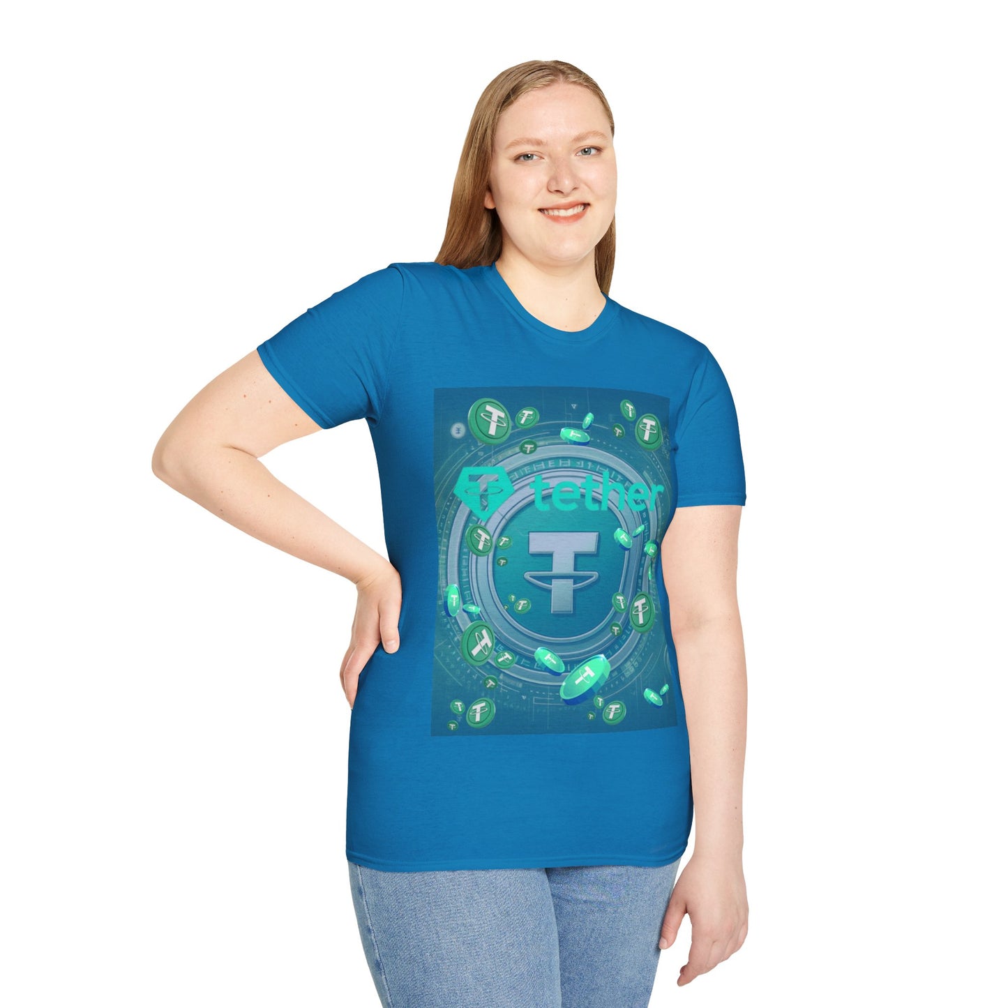 Tether DKcolors Unisex T-Shirt by cypherpunkgear.com