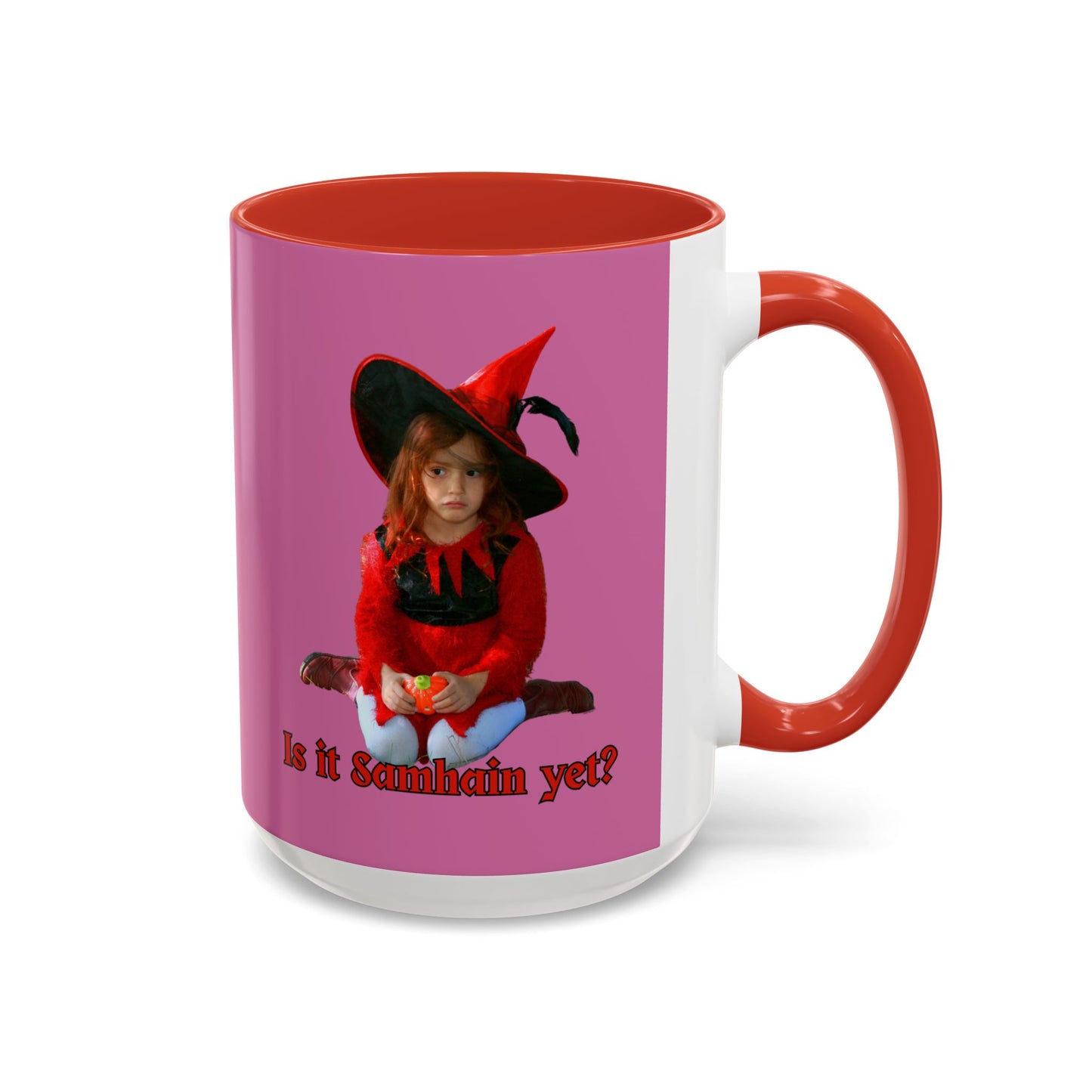 Is it Samhain yet? Pink Accent Mug by CreepyCrafts.boo