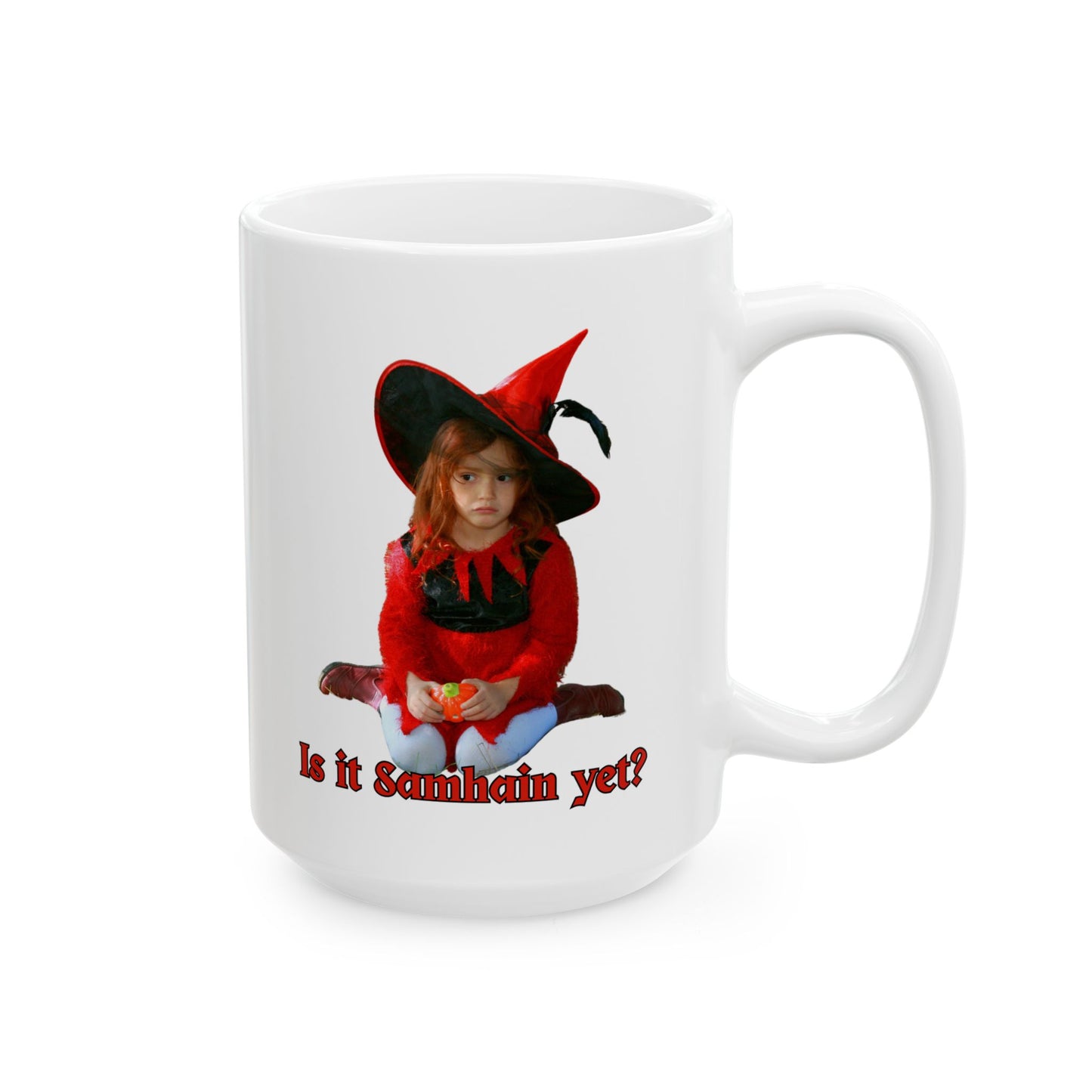 Is it Samhain yet? White Mug by CreepyCrafts.boo