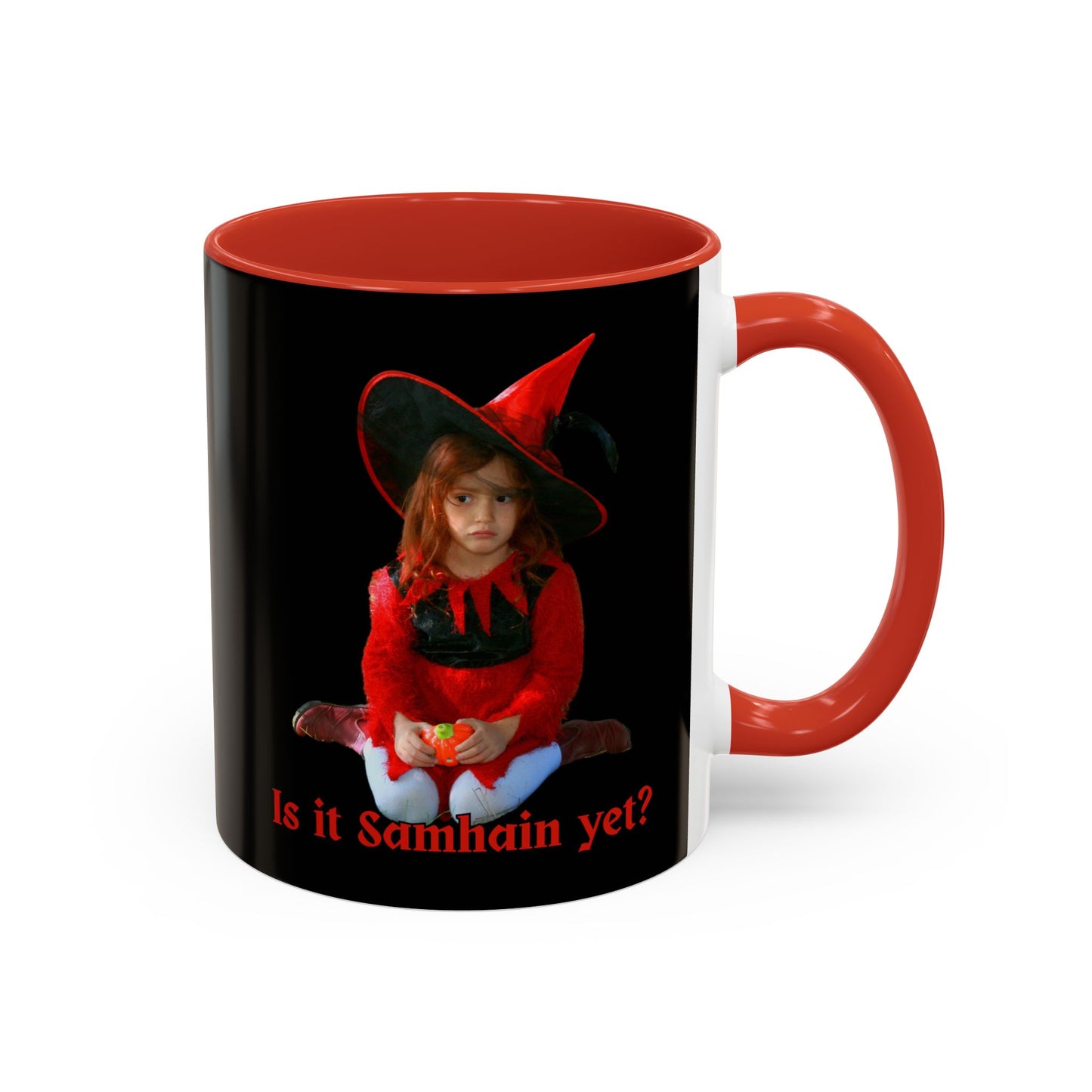 Is it Samhain yet? Black Accent Mug by CreepyCrafts.boo