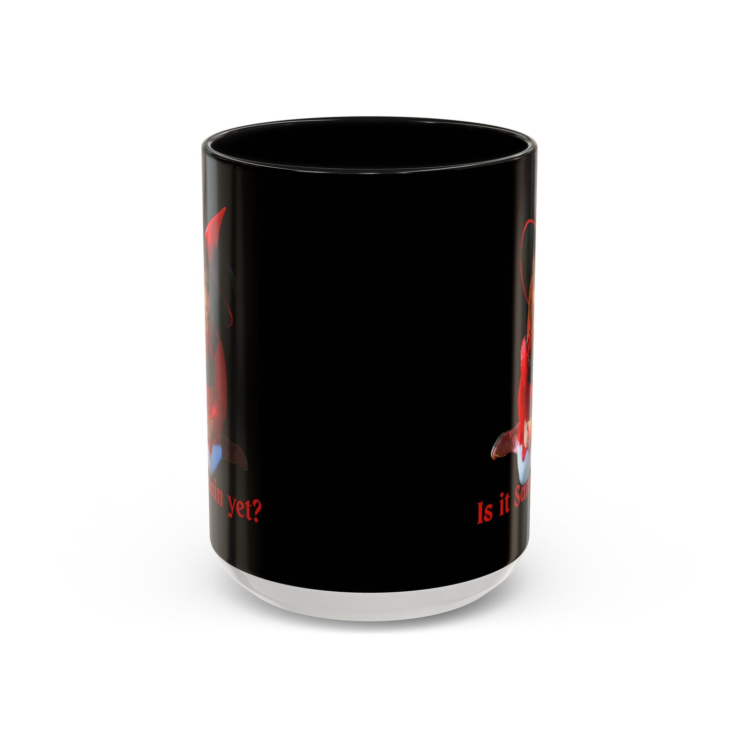 Is it Samhain yet? Black Accent Mug by CreepyCrafts.boo