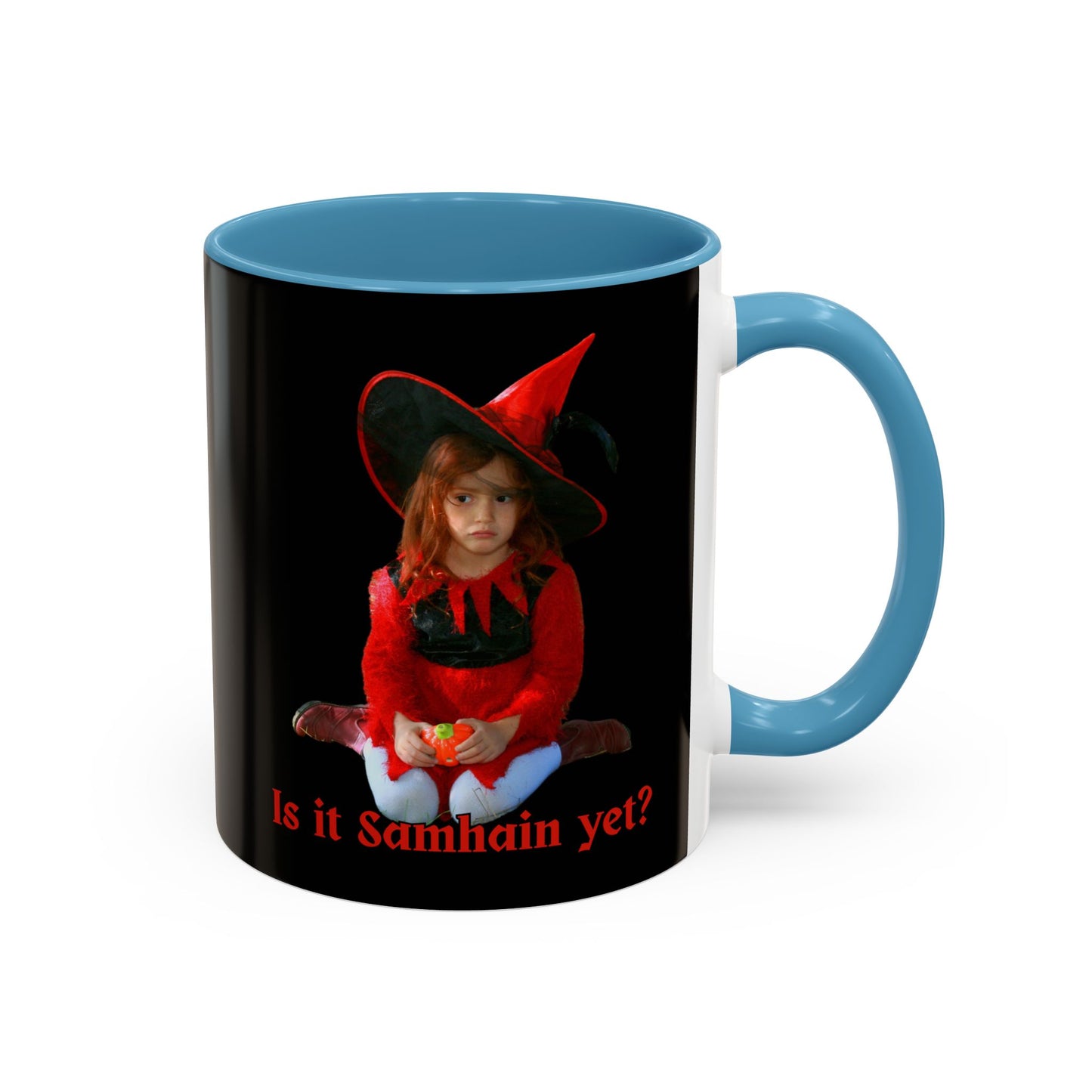 Is it Samhain yet? Black Accent Mug by CreepyCrafts.boo
