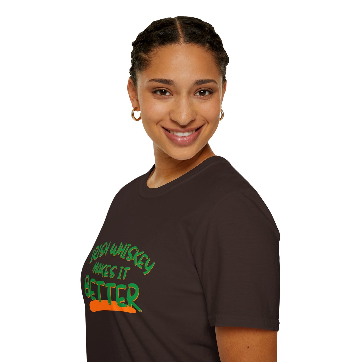 Irish Whiskey makes it better GNfont DKcolors Unisex T-Shirt by cypherpunkgear.com