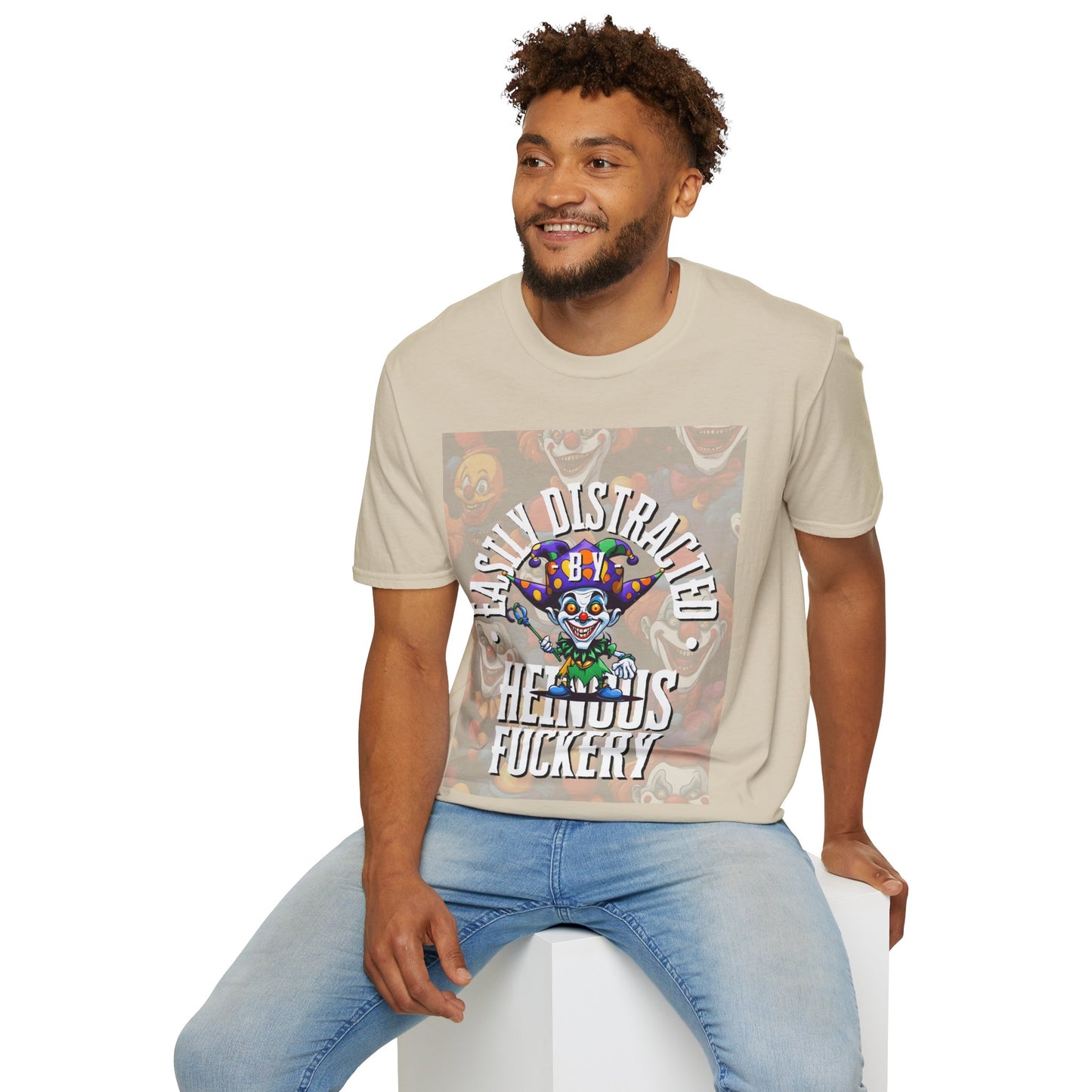 Easily Distracted by Heinous Fuckery Little Jincs LTcolors Unisex T-Shirt by cypherpunkgear.com
