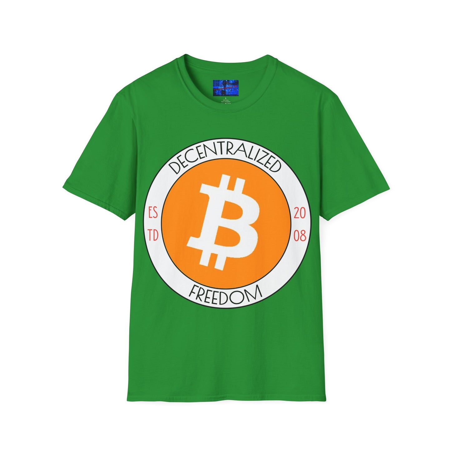 Bitcoin Decentralized Freedom DKcolors Unisex T-Shirt by cypherpunkgear.com