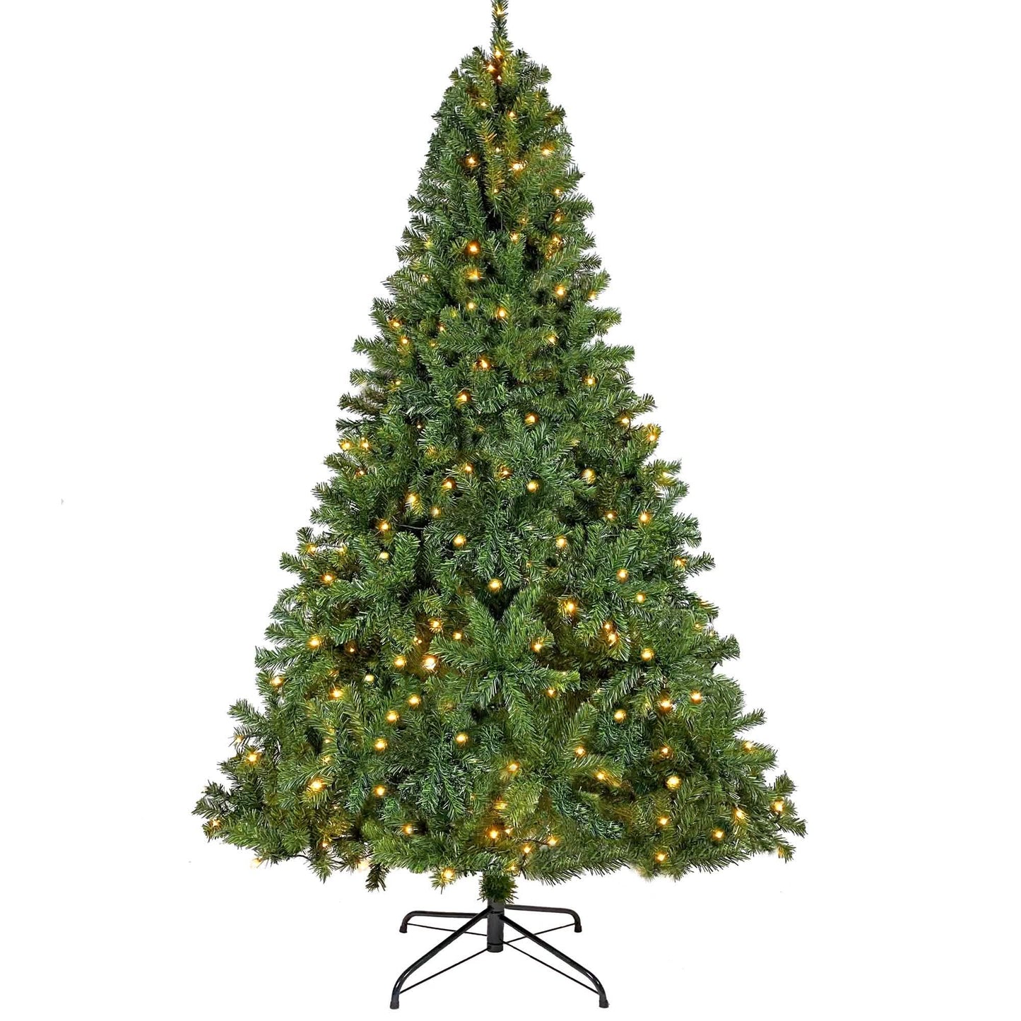 350 LED Solid Color Printed Green Hinged Fraser Fir Artificial Christmas Tree