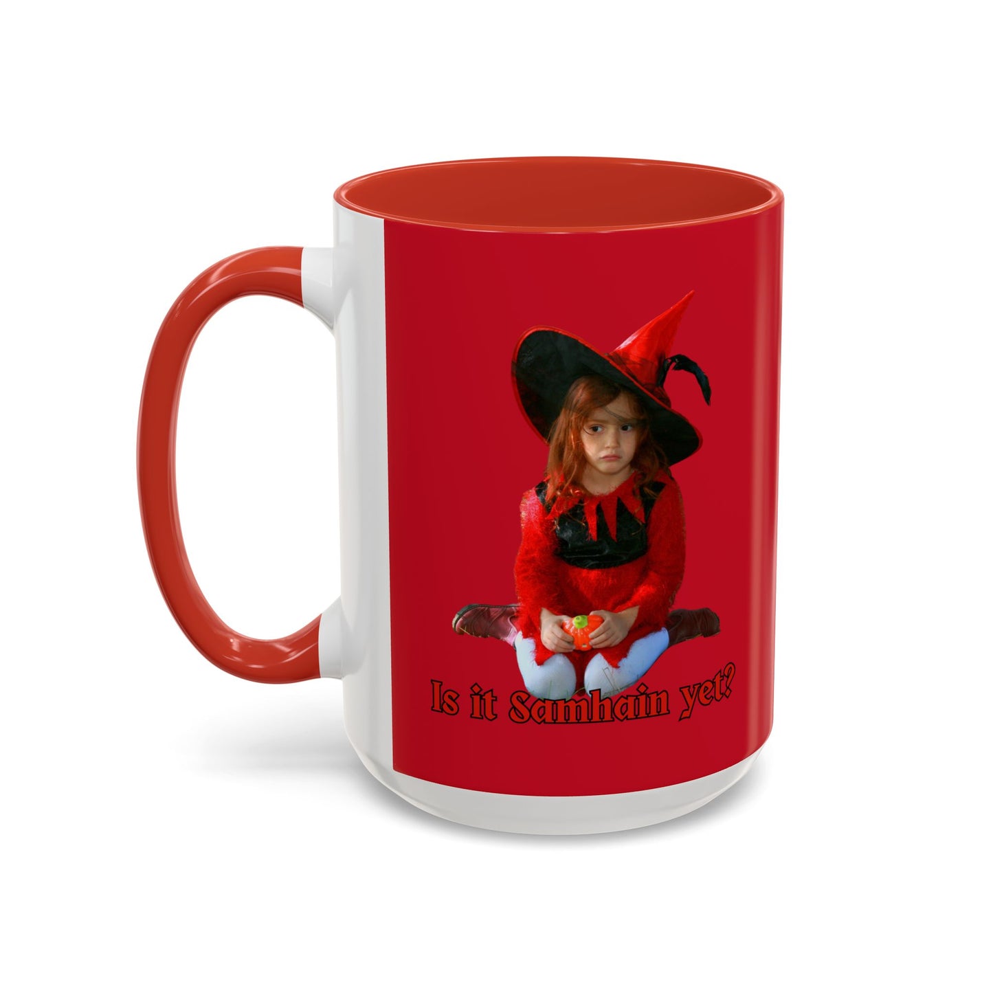 Is it Samhain yet? Red Accent Mug by CreepyCrafts.boo