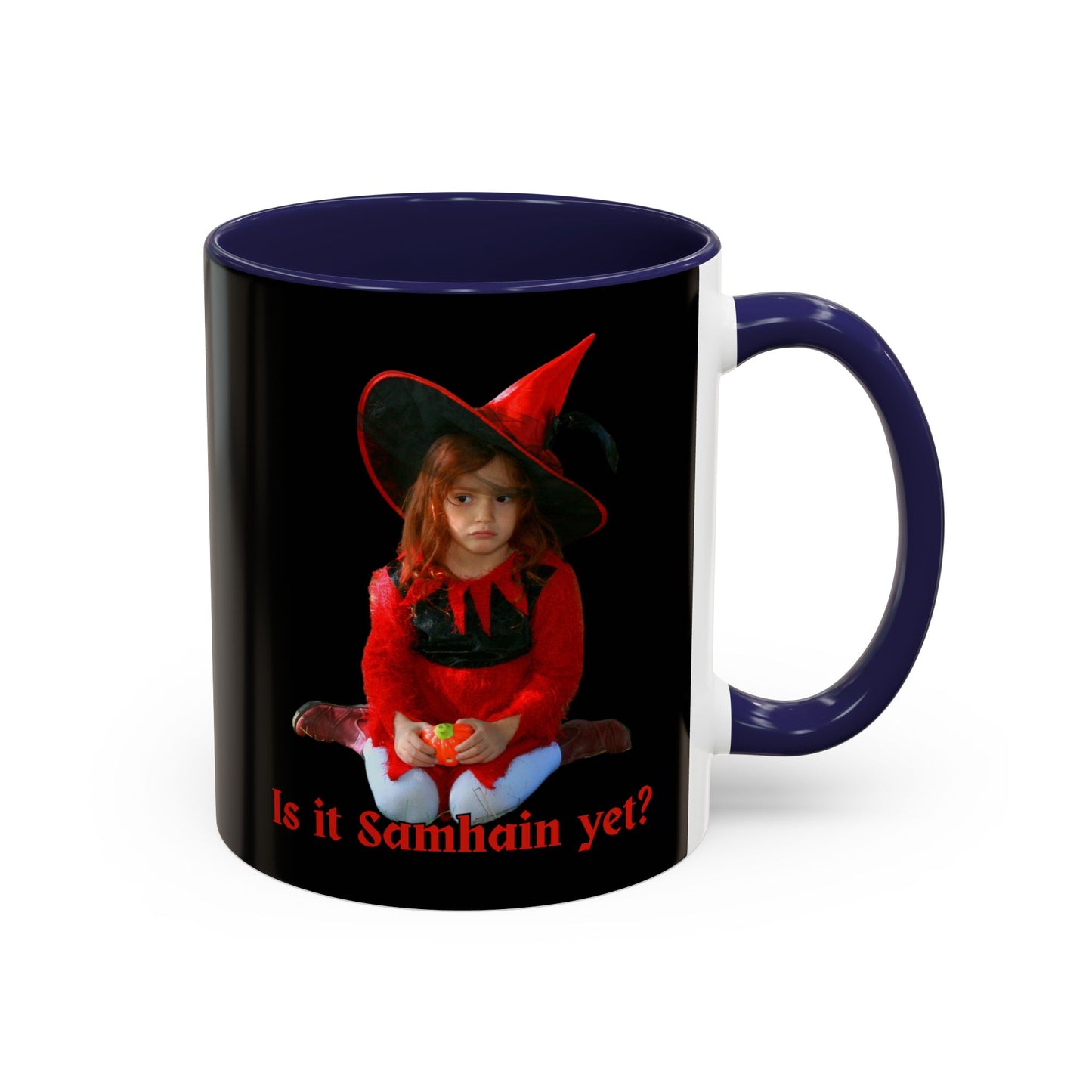 Is it Samhain yet? Black Accent Mug by CreepyCrafts.boo