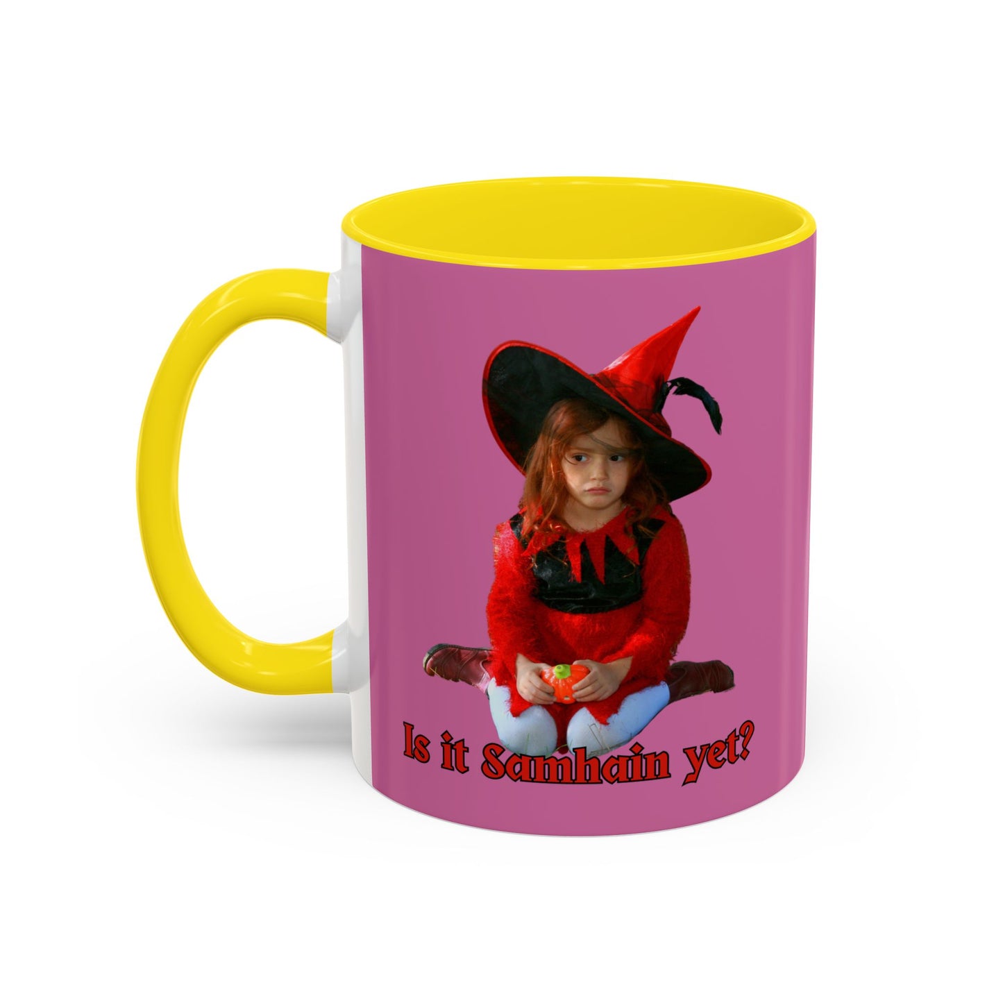 Is it Samhain yet? Pink Accent Mug by CreepyCrafts.boo