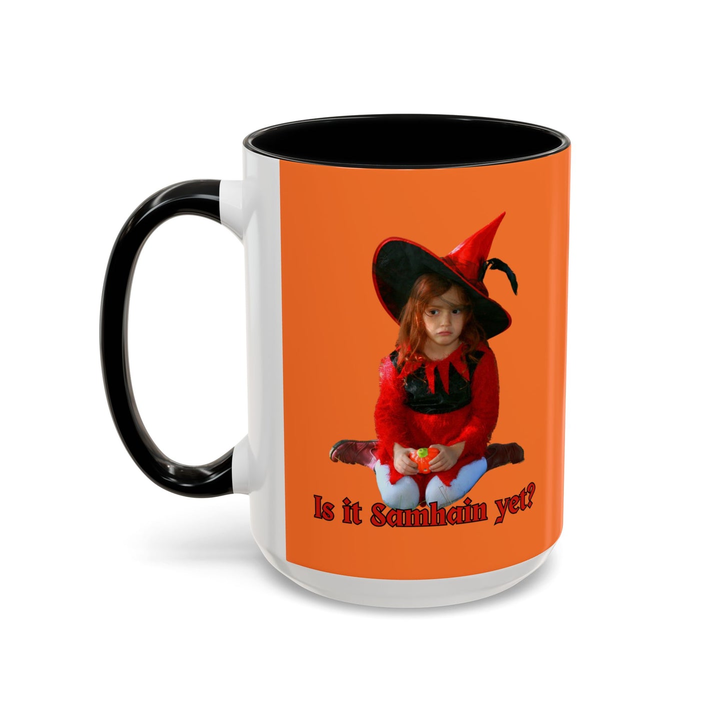 Is it Samhain yet? Orange Accent Mug by CreepyCrafts.boo