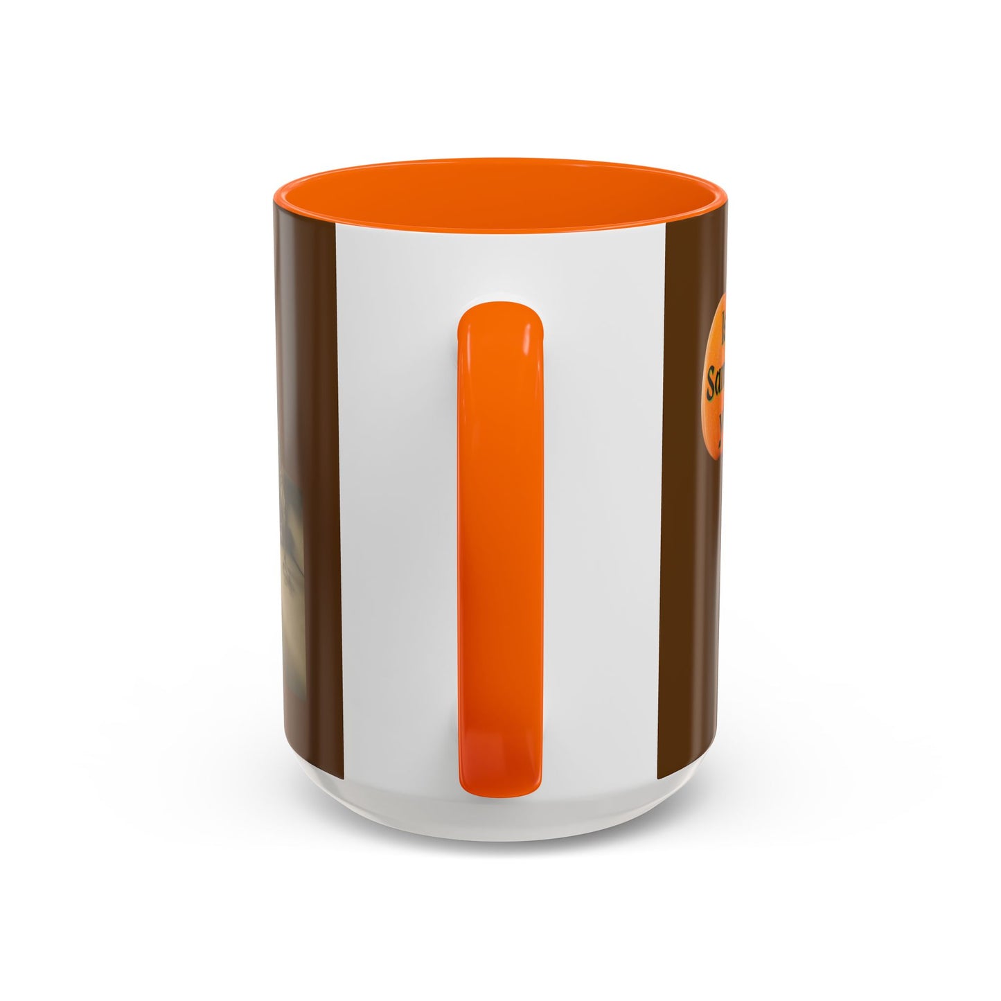 Is it Samhain yet? Skeleton's Pumpkin Brown Accent Mug by CreepyCrafts.boo