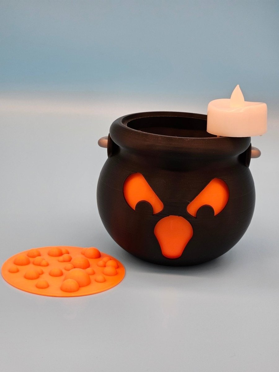 3D-Printed Halloween Cauldron Candle Holder – Spooky Seasonal Decor