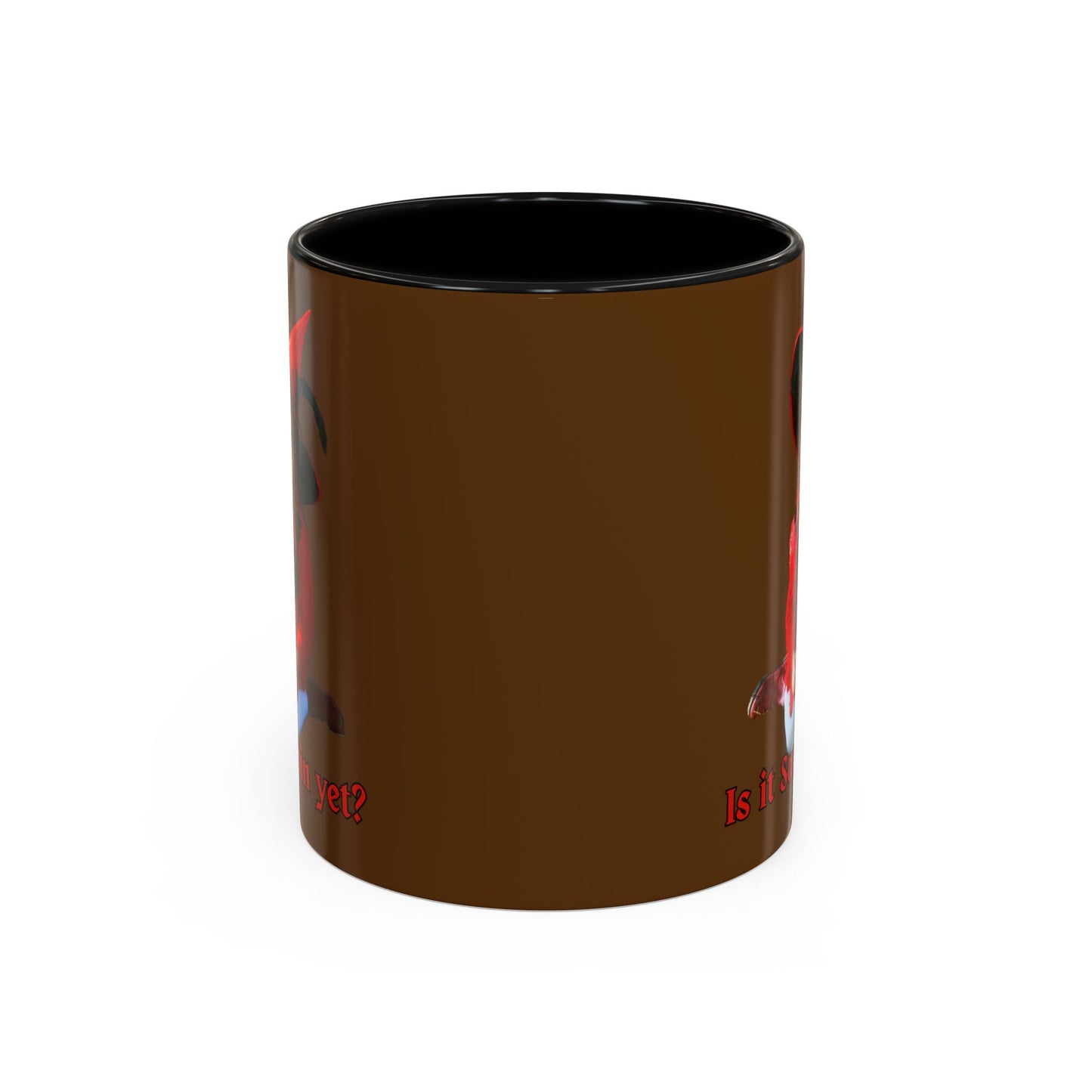Is it Samhain yet? Brown Accent Mug by CreepyCrafts.boo