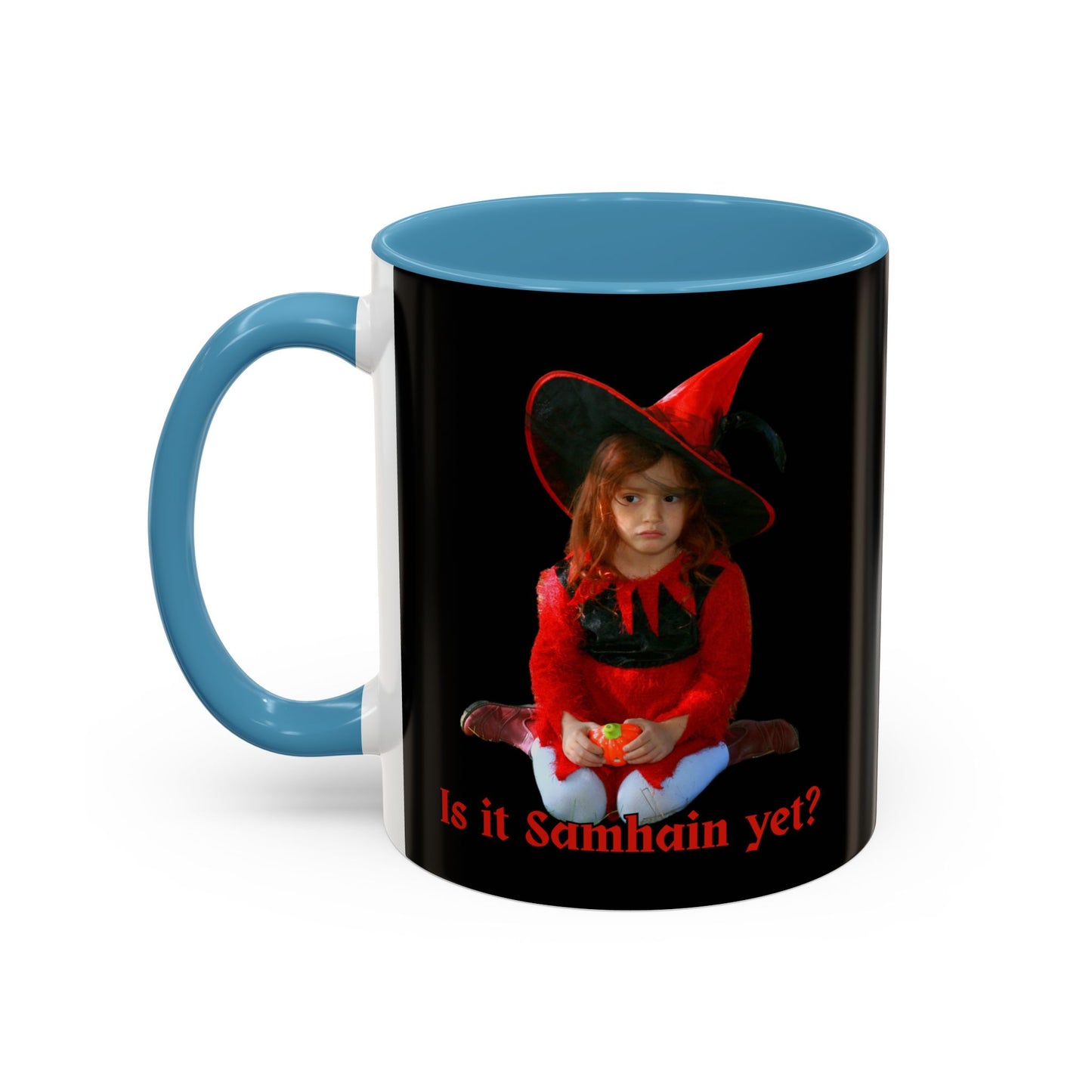 Is it Samhain yet? Black Accent Mug by CreepyCrafts.boo