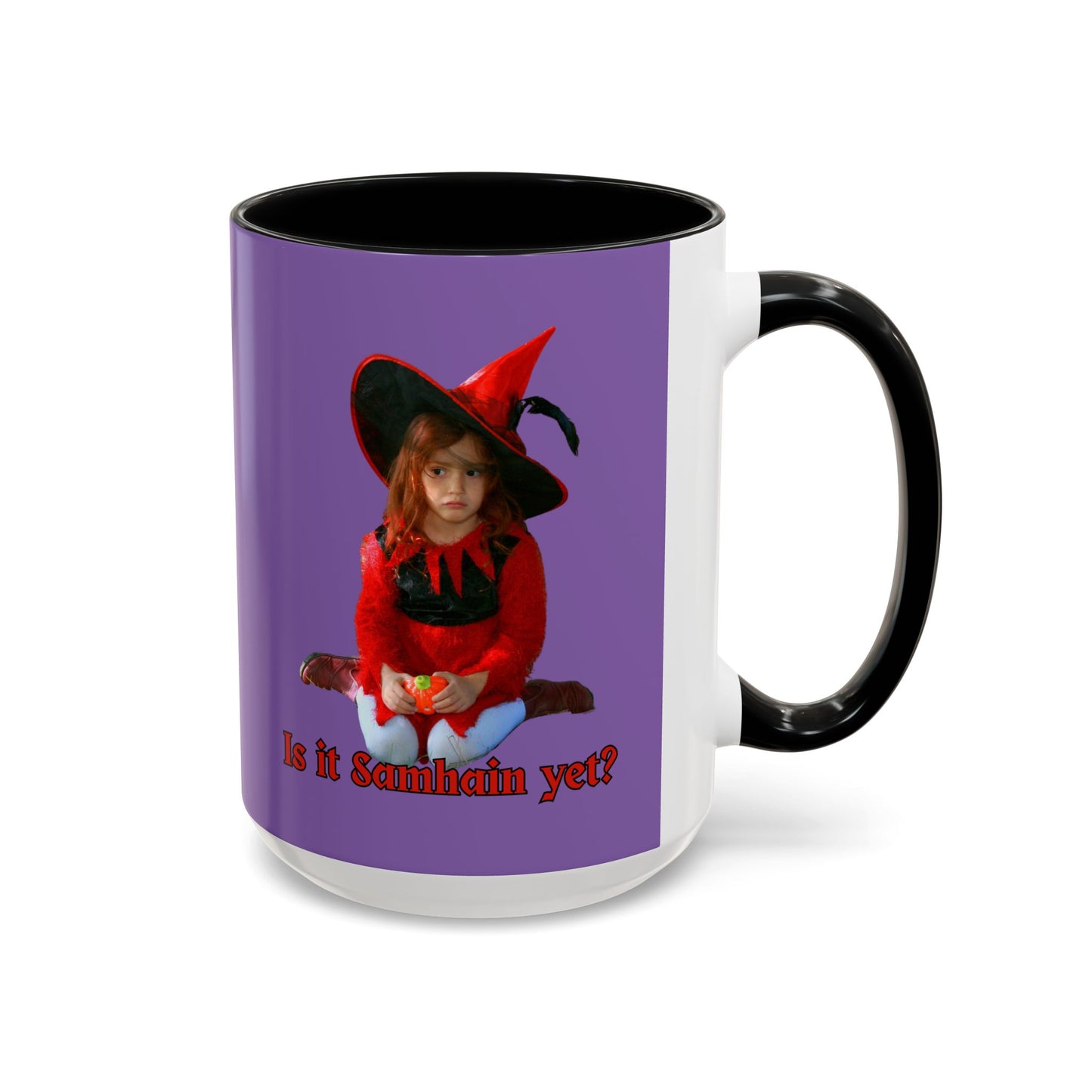 Is it Samhain yet? Light Purple Accent Mug by CreepyCrafts.boo